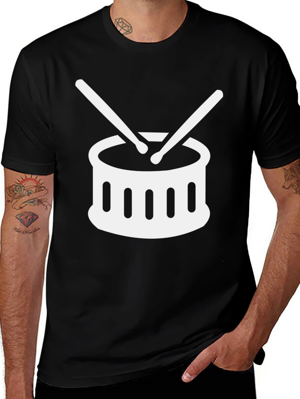 Drum Set Graphic Tee - Musician Shirt