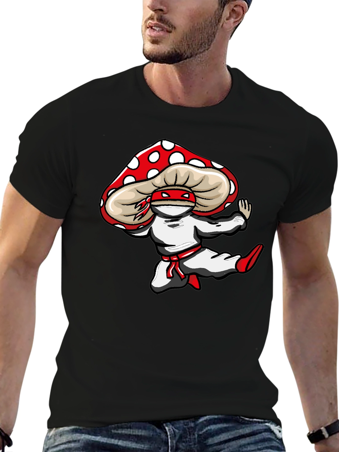 Mushroom Ninja T-Shirt - Fun Graphic Tee