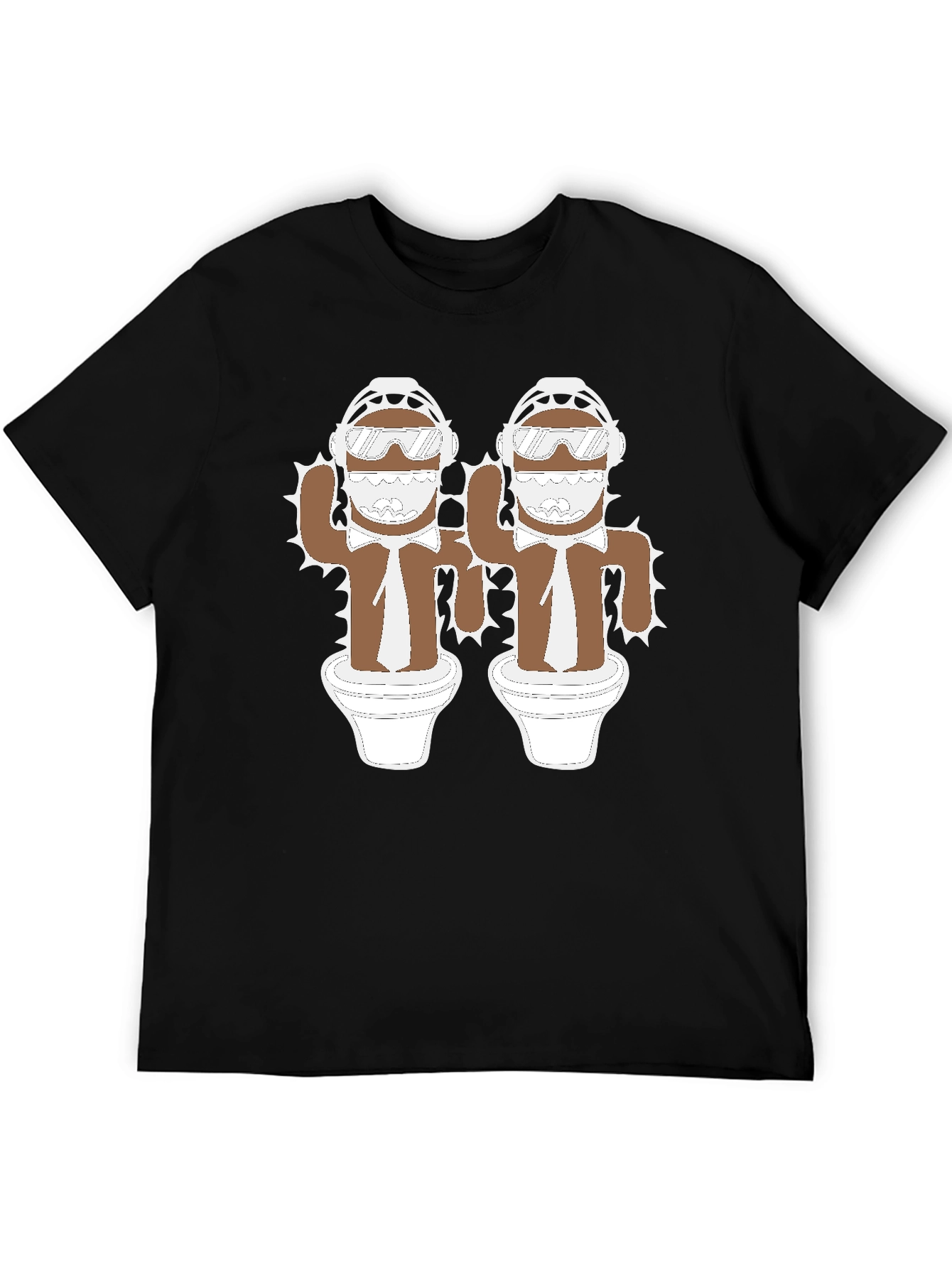 Cactus Bros Black T-Shirt - Unique Graphic Tee
