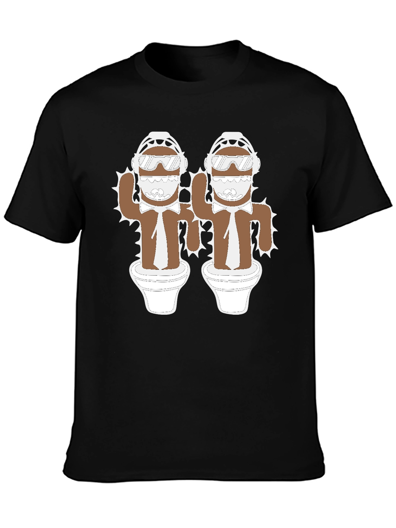 Cactus Bros Black T-Shirt - Unique Graphic Tee