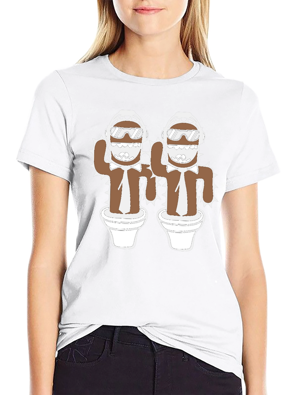 Cactus Bros Black T-Shirt - Unique Graphic Tee