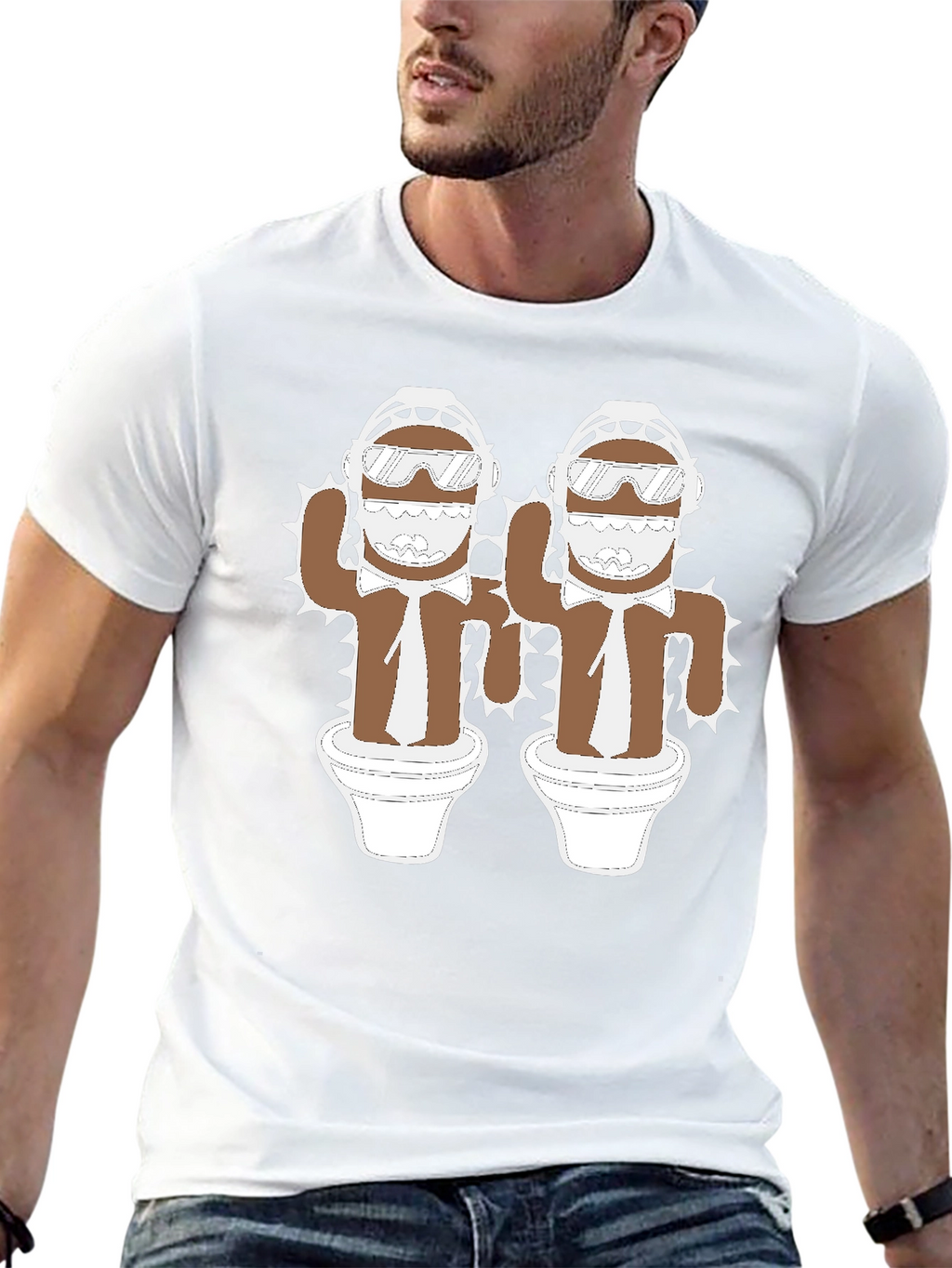 Cactus Bros Black T-Shirt - Unique Graphic Tee