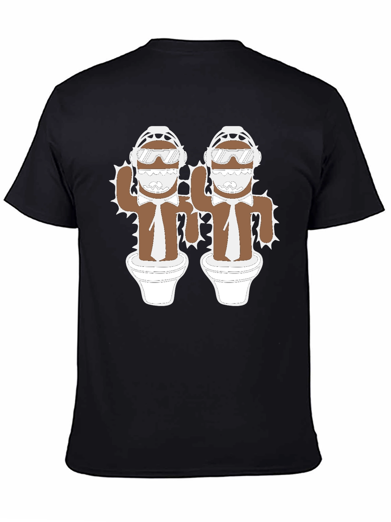 Cactus Bros Black T-Shirt - Unique Graphic Tee