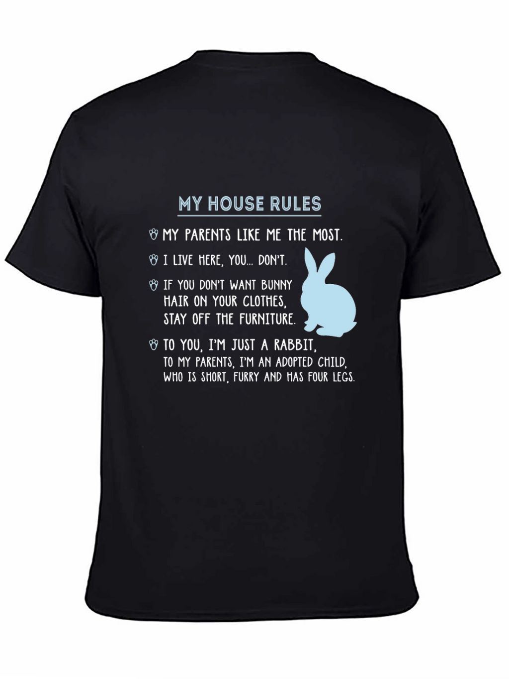 My House Rules Bunny Rabbit Graphic Tee