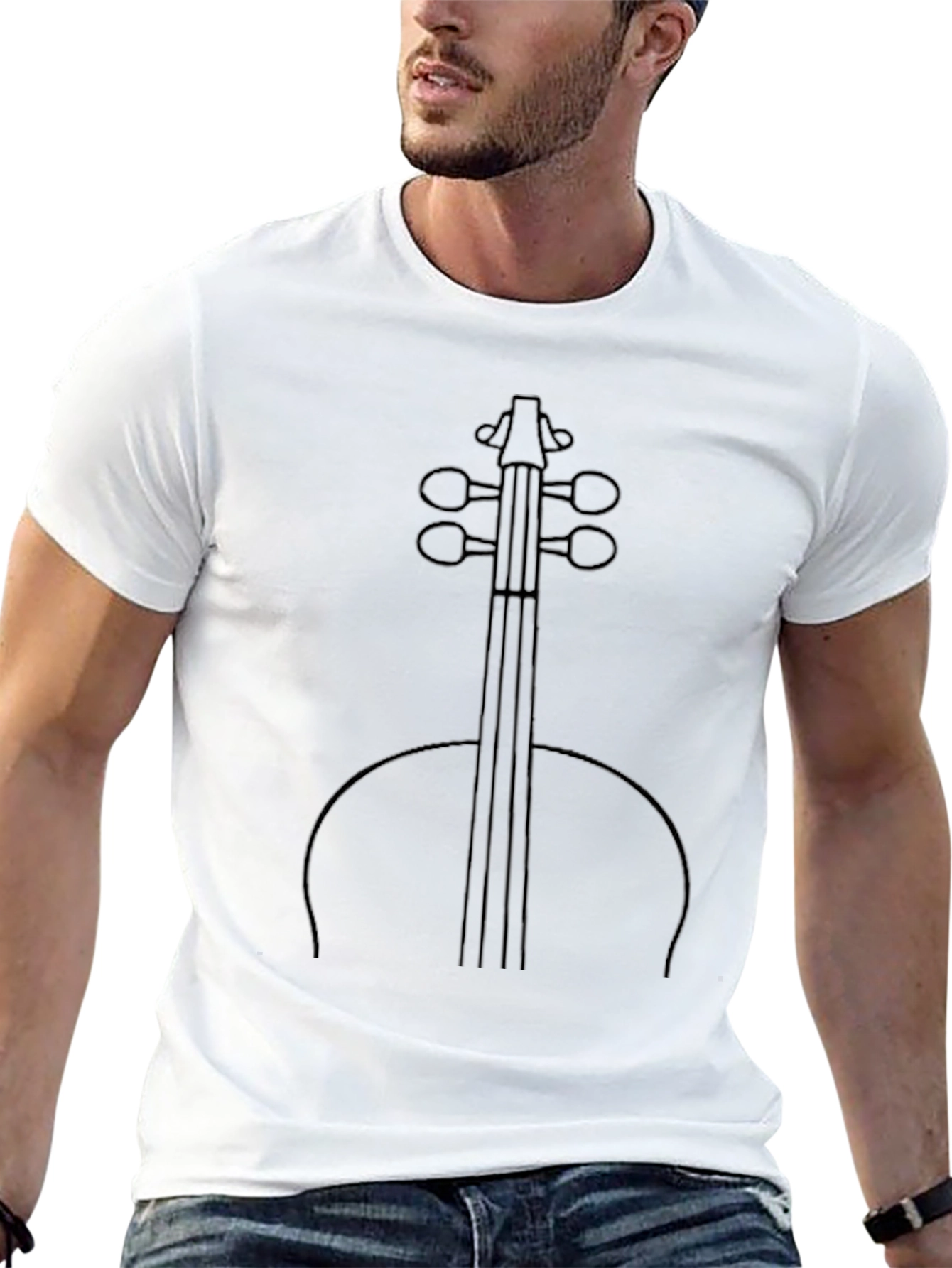 Cello Graphic Tee - Musical Instrument Shirt