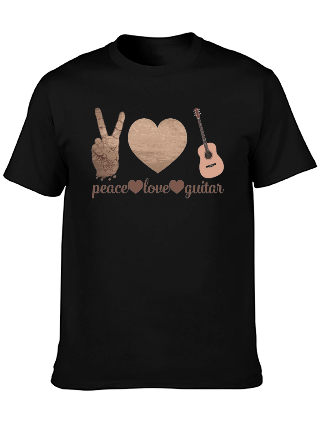 Peace Love Guitar Graphic Tee