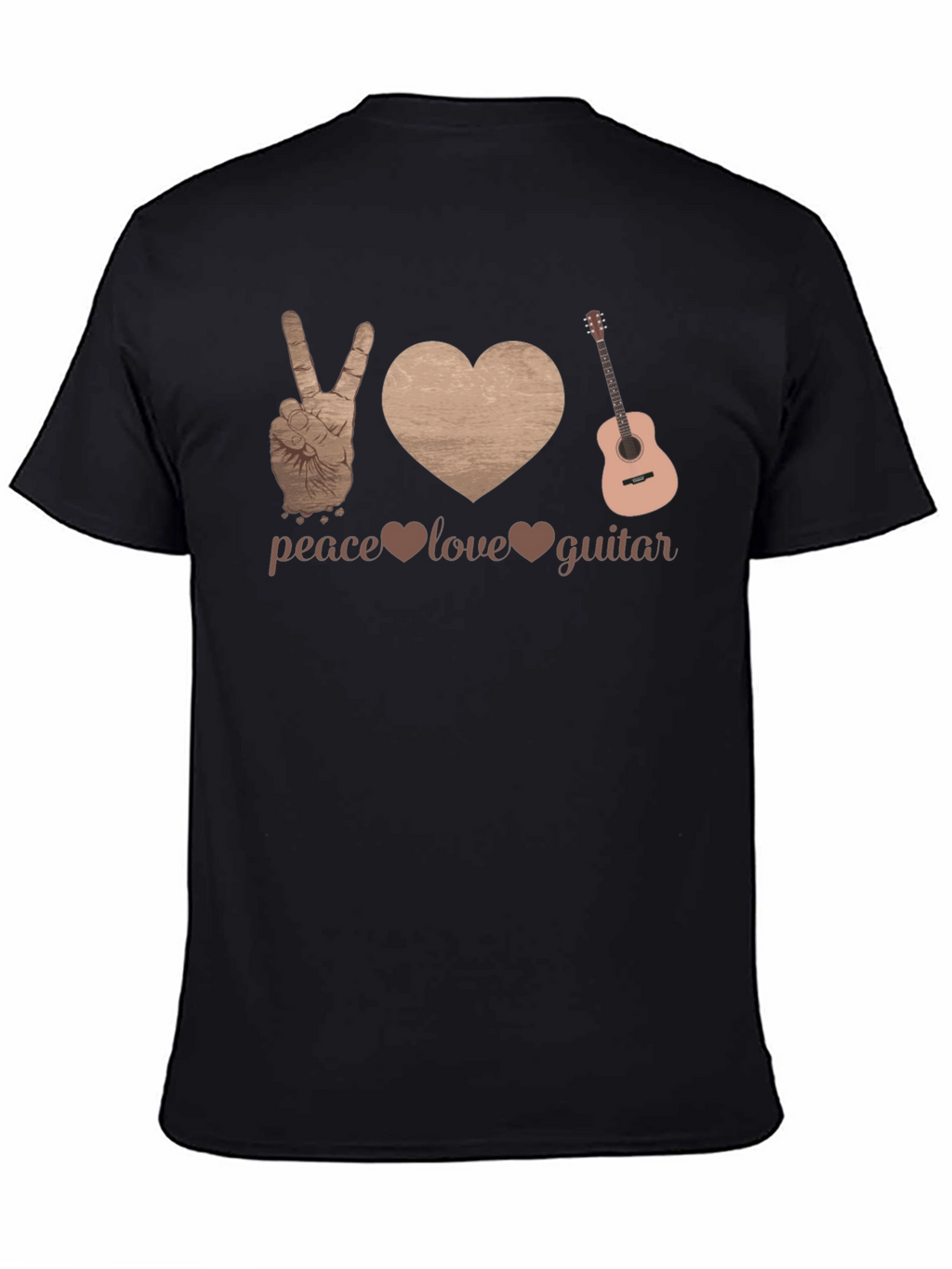 Peace Love Guitar Graphic Tee