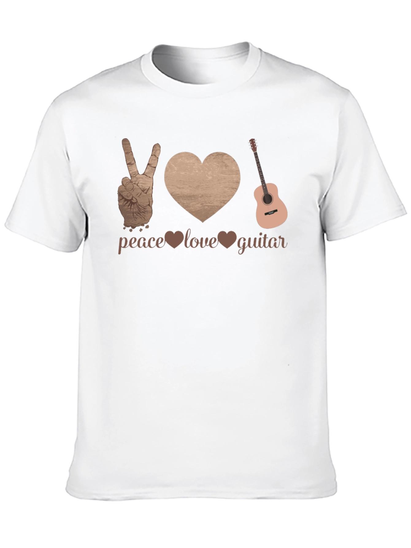 Peace Love Guitar Graphic Tee