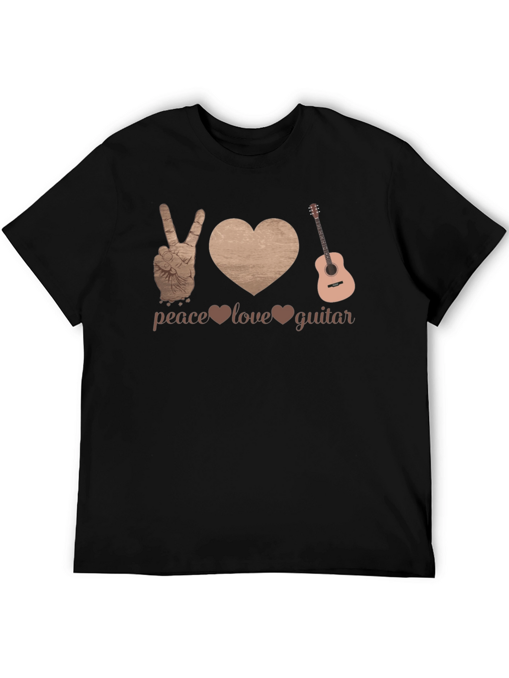 Peace Love Guitar Graphic Tee
