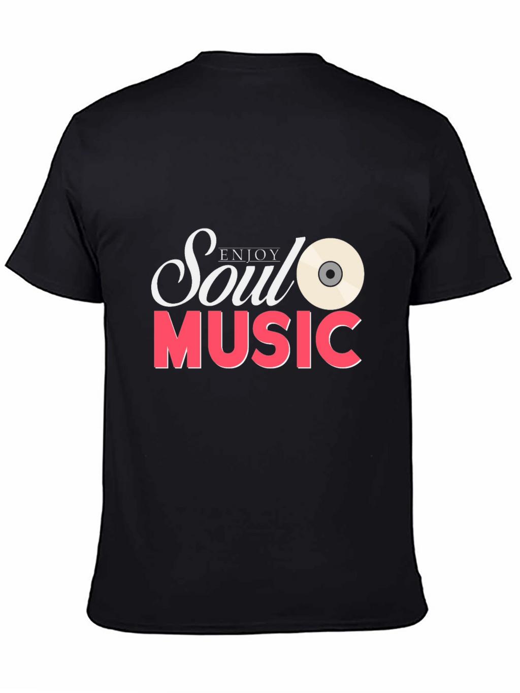 Soul Music Graphic Tee - Black Cotton T-Shirt