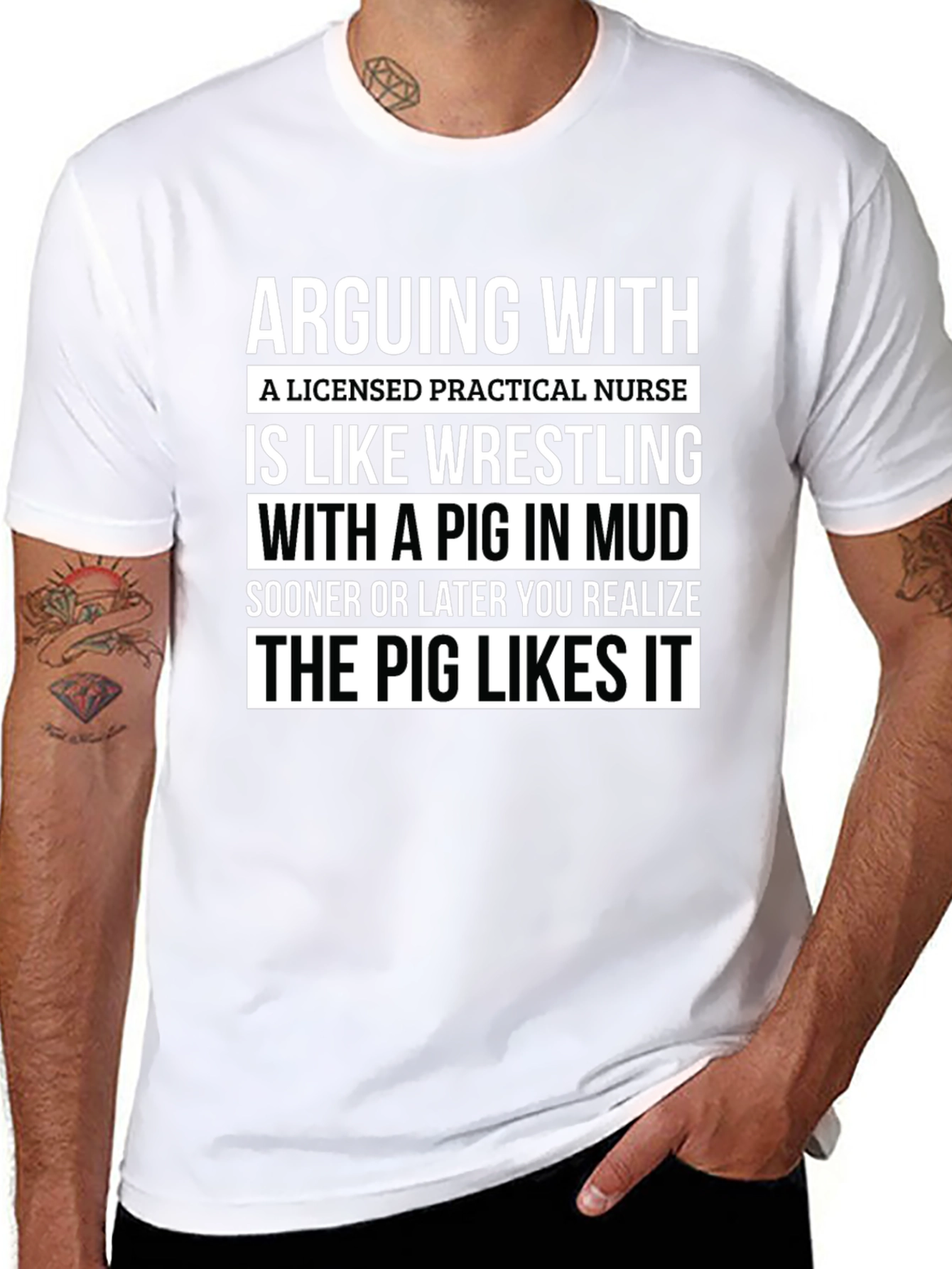 Licensed Practical Nurse Pig Mud T-Shirt