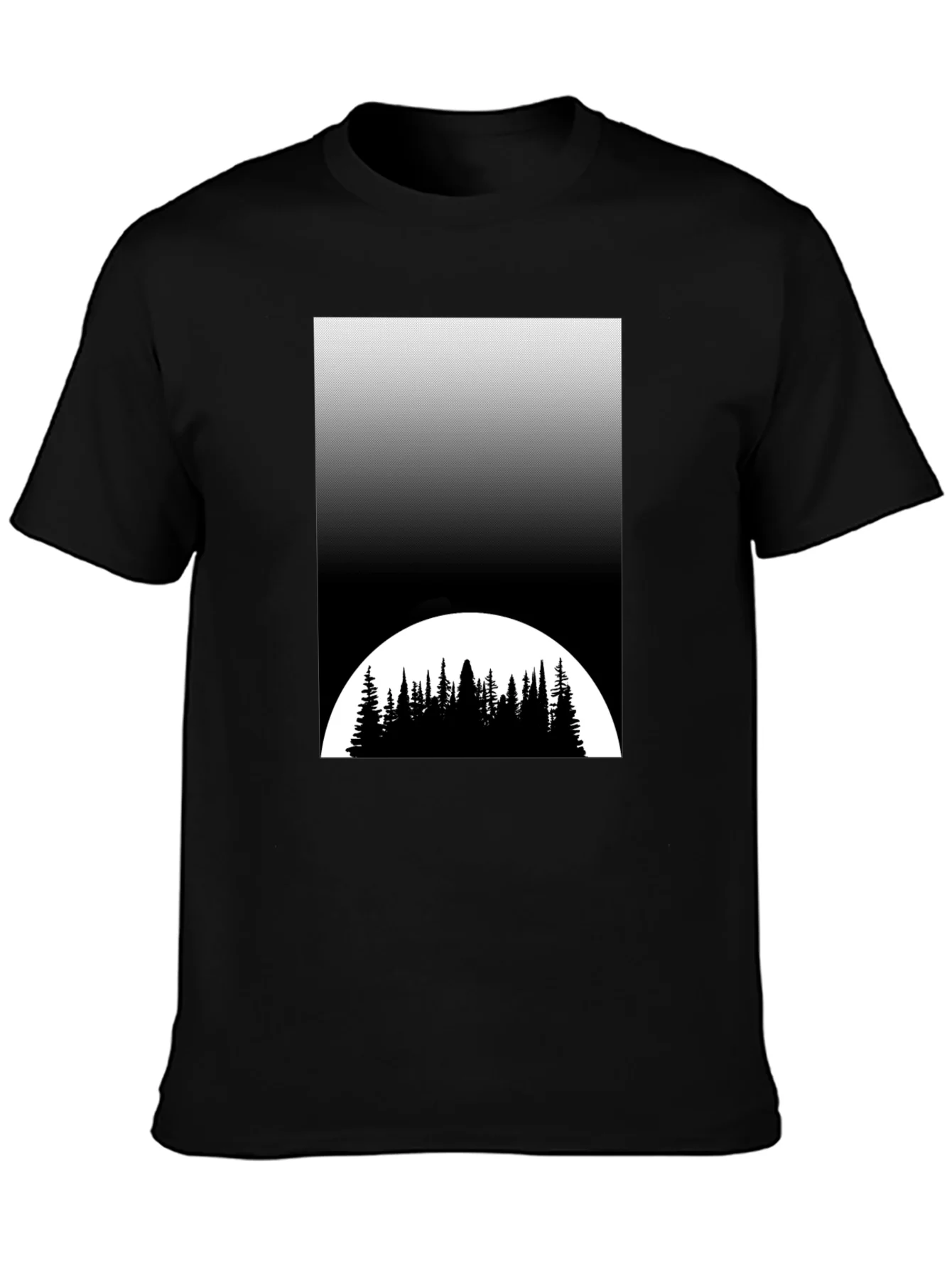 Nature Scene Black T-Shirt