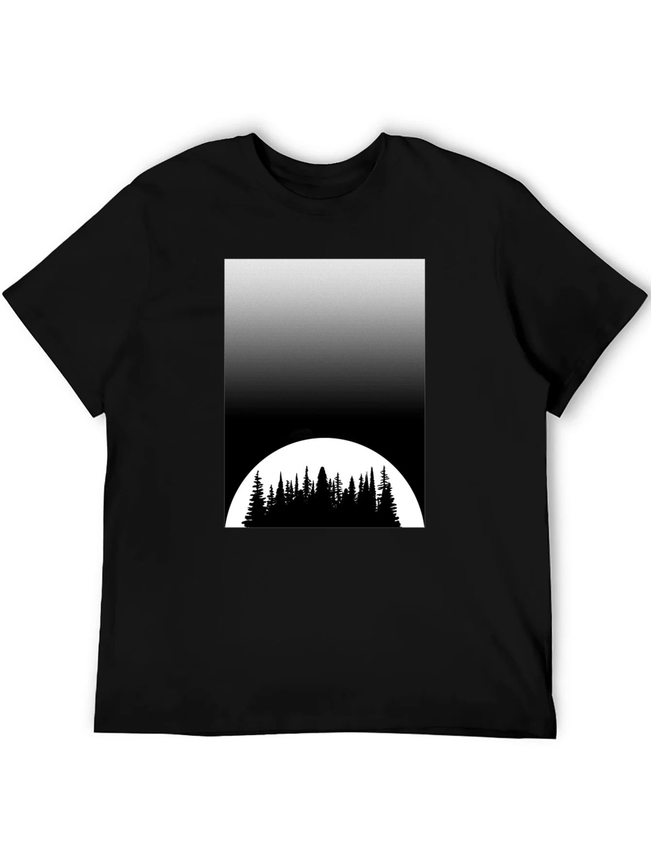 Nature Scene Black T-Shirt