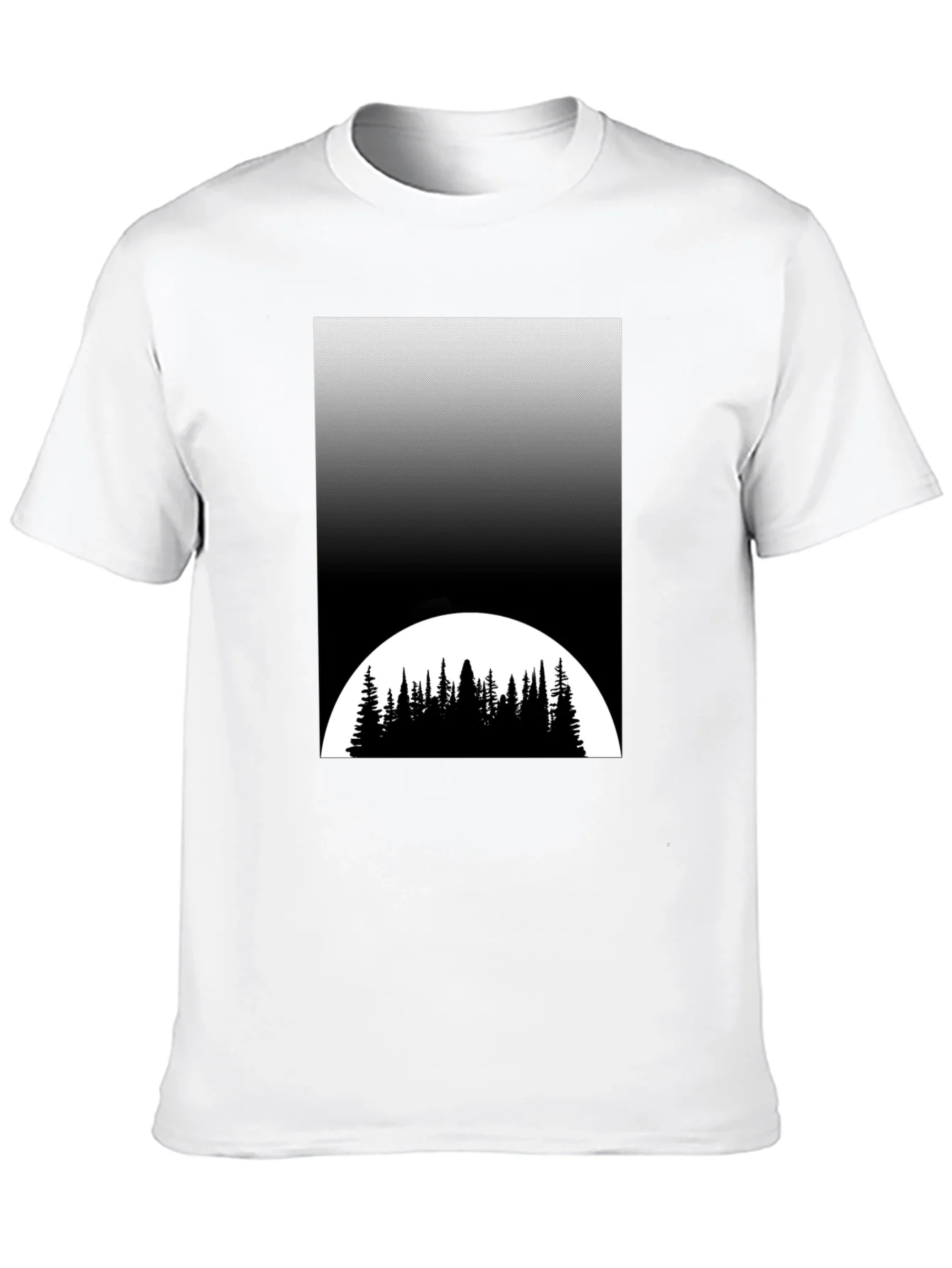Nature Scene Black T-Shirt