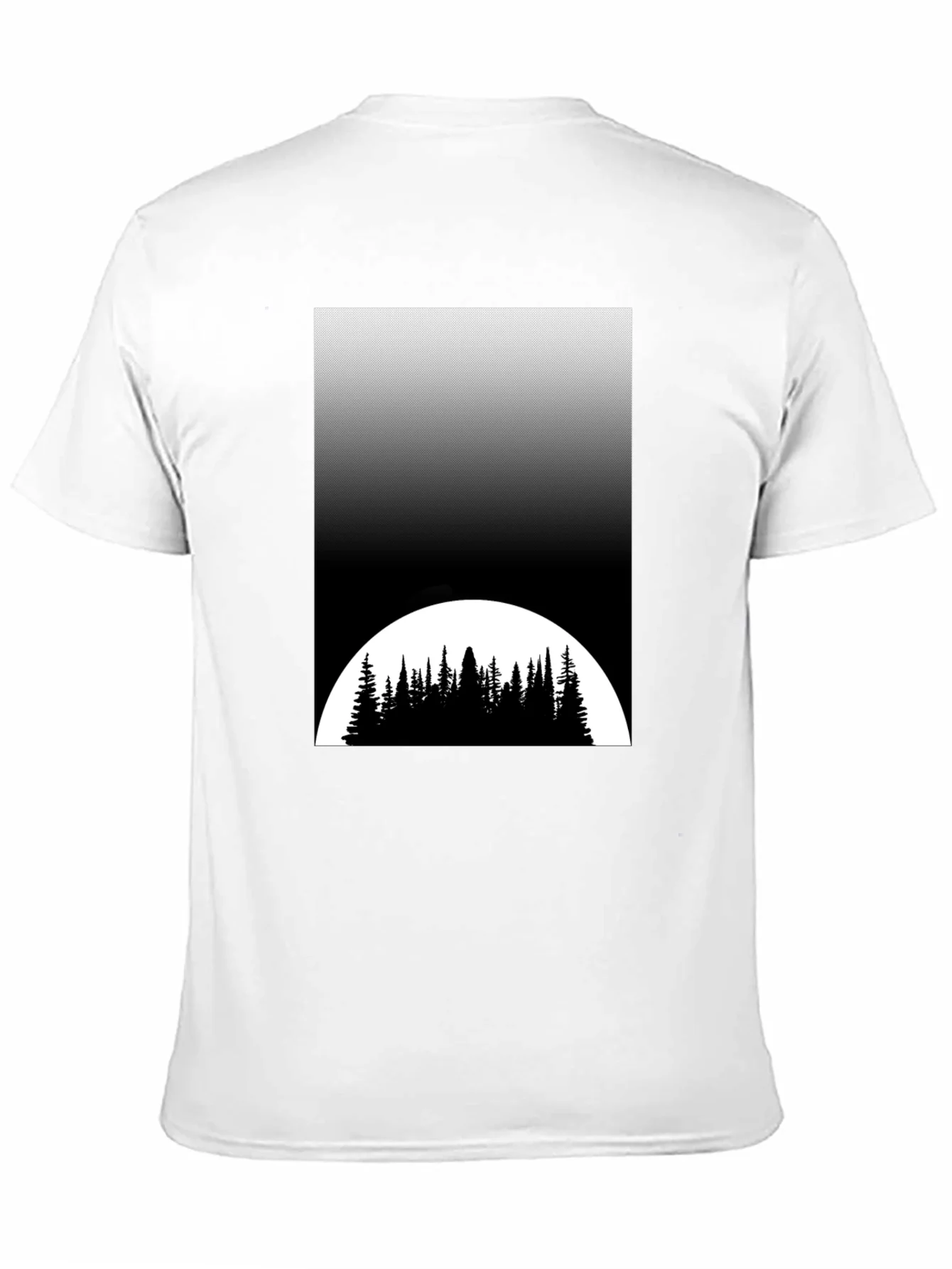 Nature Scene Black T-Shirt