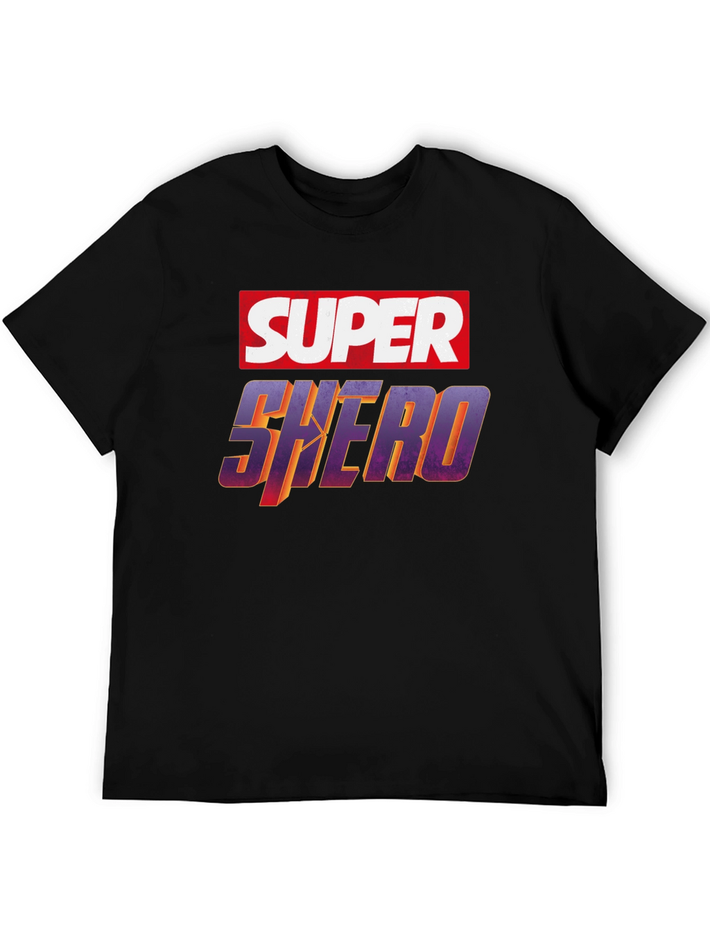 Super Shero Graphic Tee - Black Unisex T-Shirt