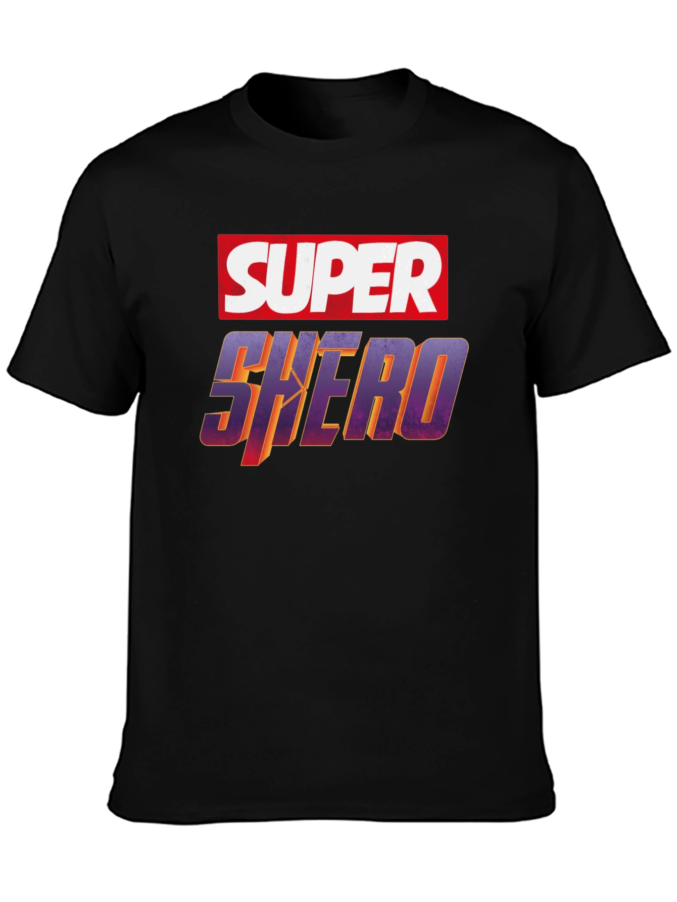 Super Shero Graphic Tee - Black Unisex T-Shirt