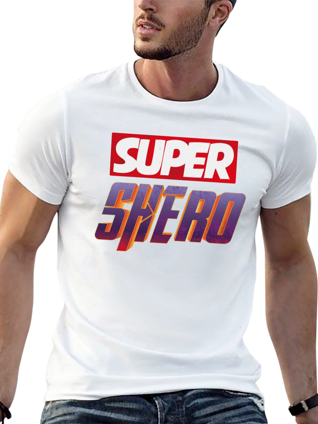 Super Shero Graphic Tee - Black Unisex T-Shirt