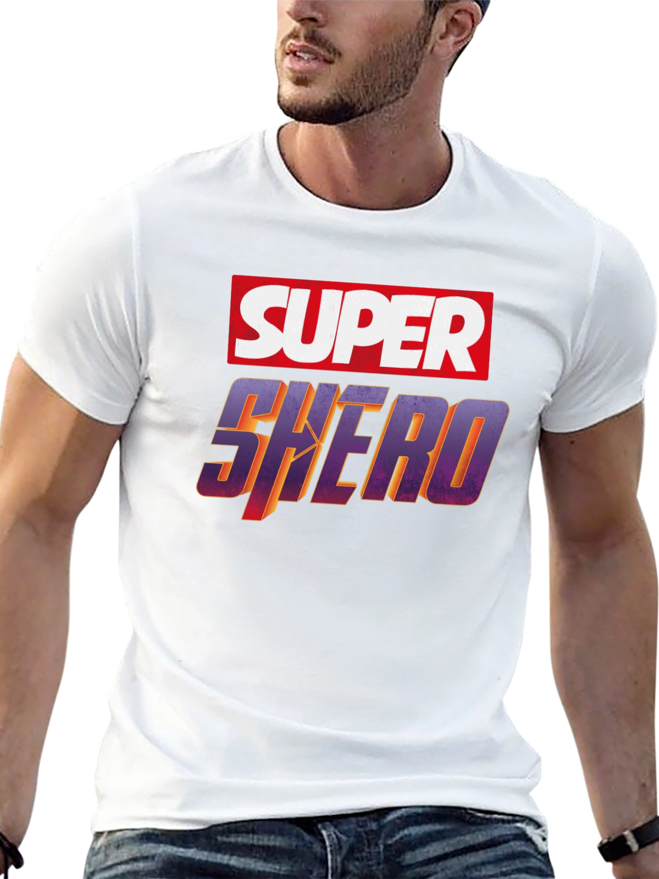 Super Shero Graphic Tee - Black Unisex T-Shirt