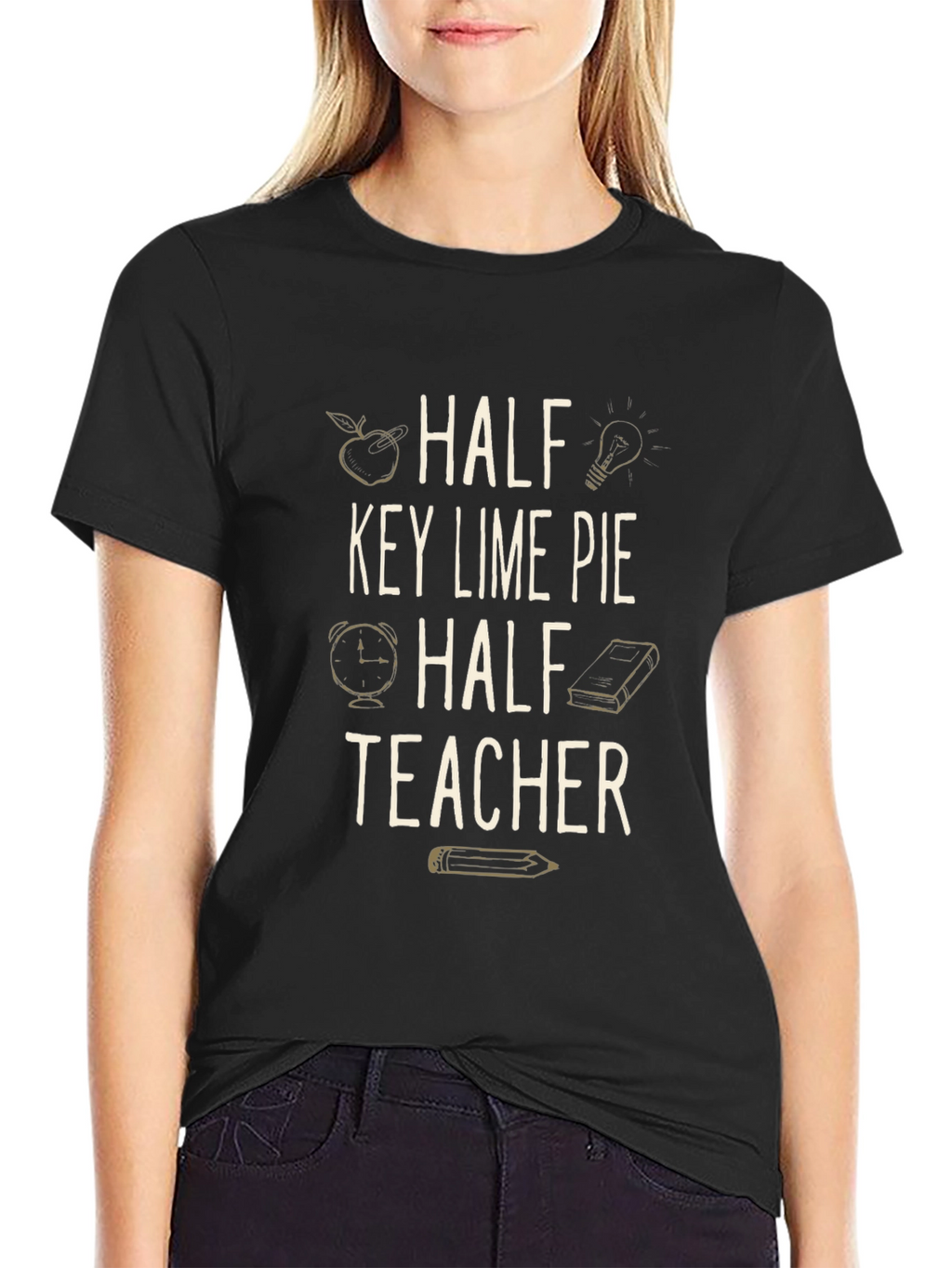 Half Key Lime Pie Half Teacher Graphic T-Shirt