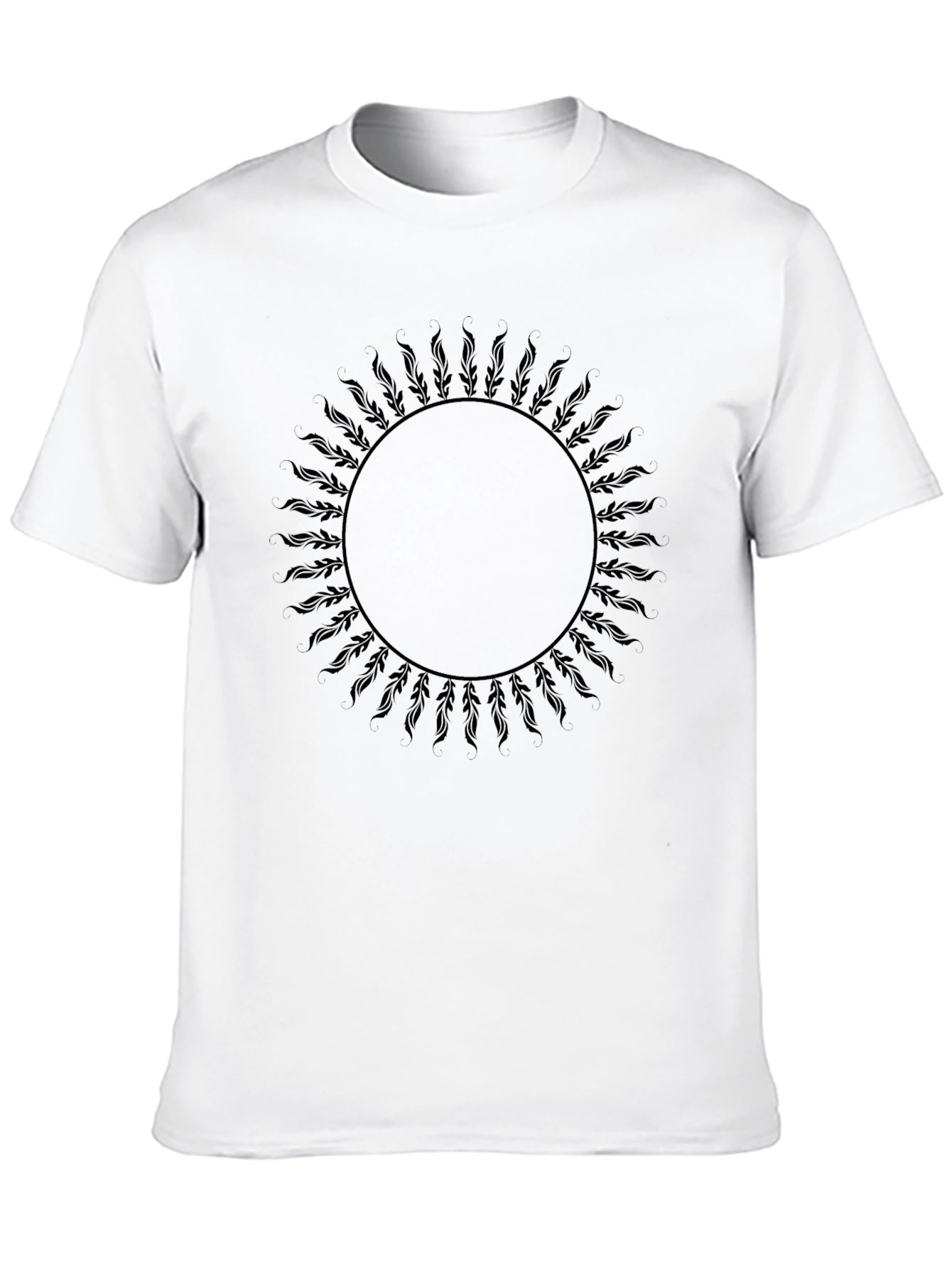Sunburst Graphic Tee - Black Cotton Casual Shirt
