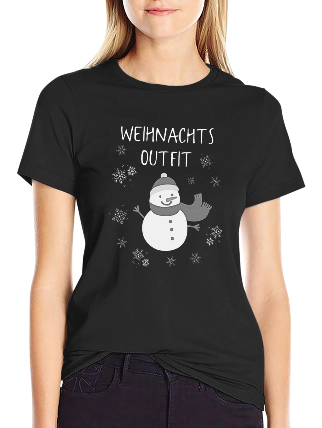 Festive Christmas Outfit Snowman T-Shirt