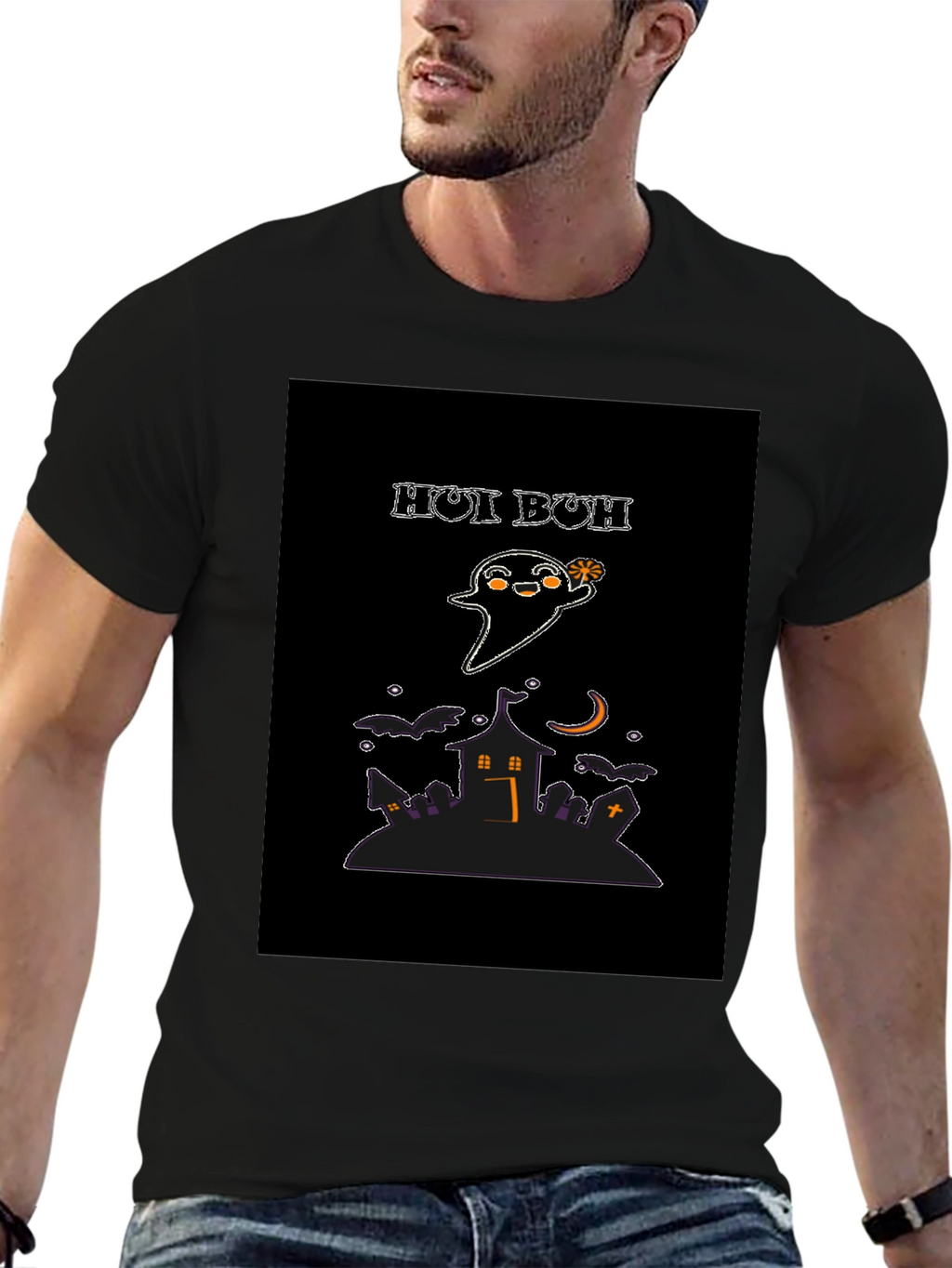 Spooky Season Tee: Hoi Buh Ghost & Haunted House