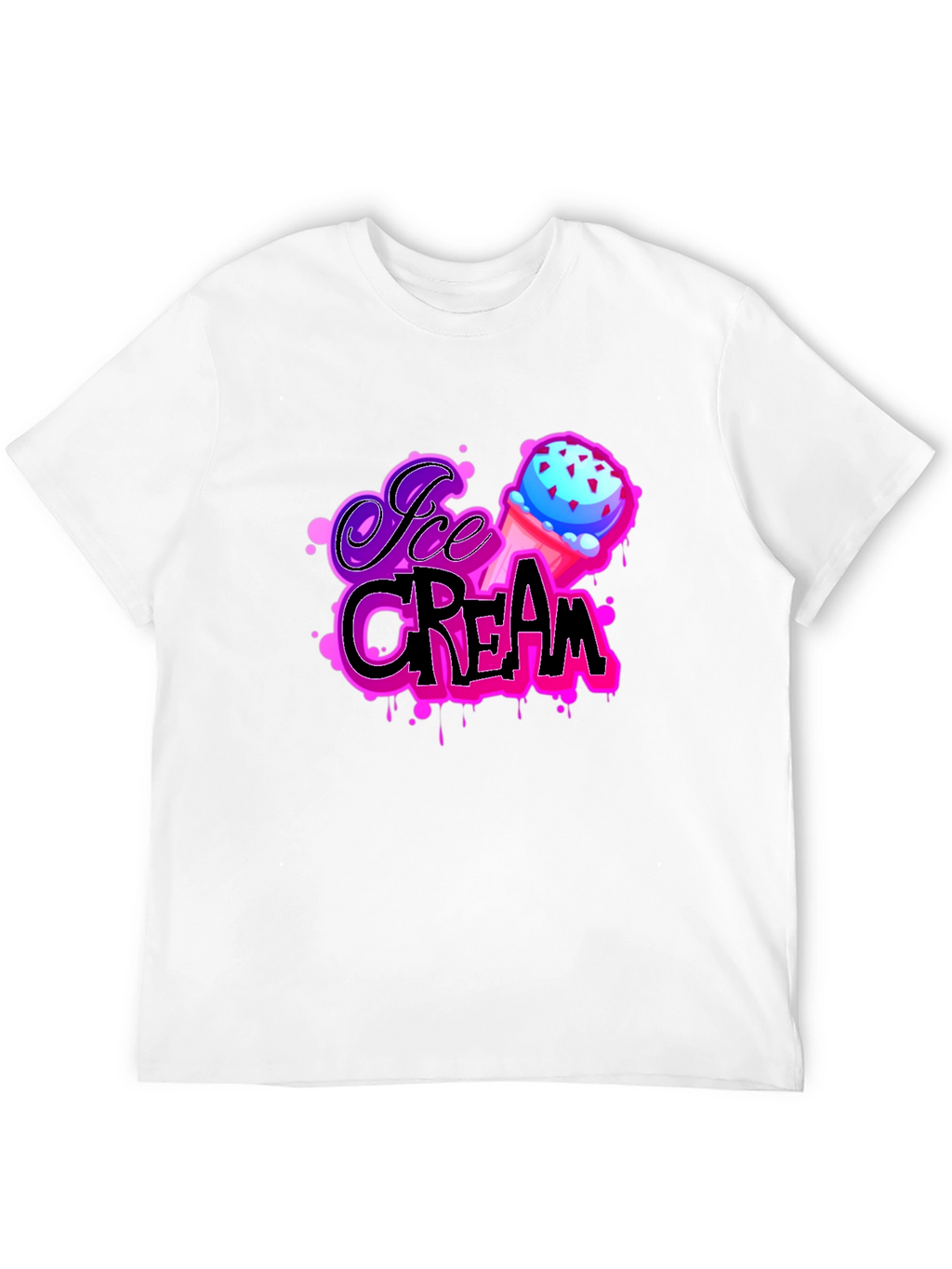 Ice Cream Graphic T-Shirt - Funky Design