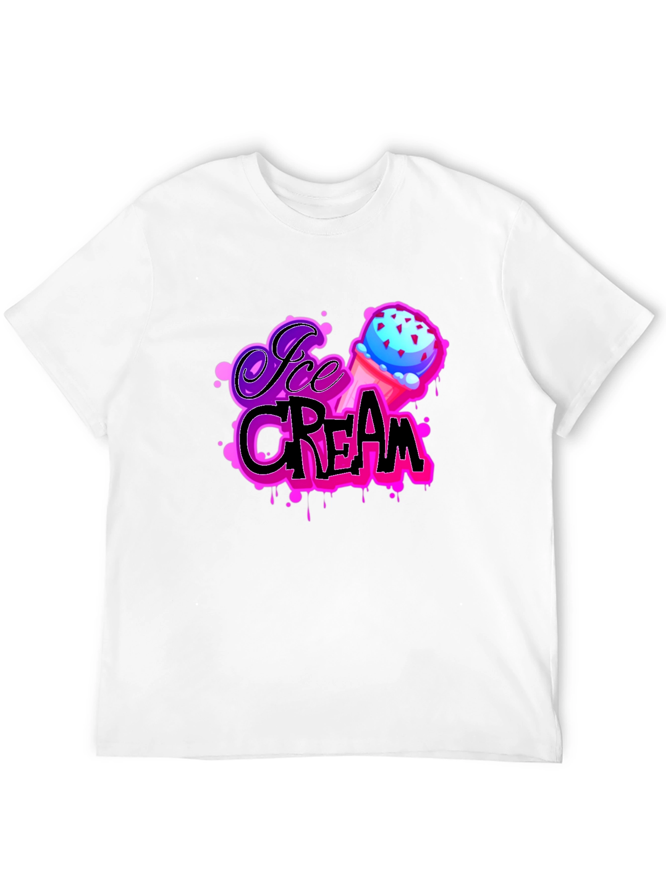 Ice Cream Graphic T-Shirt - Funky Design