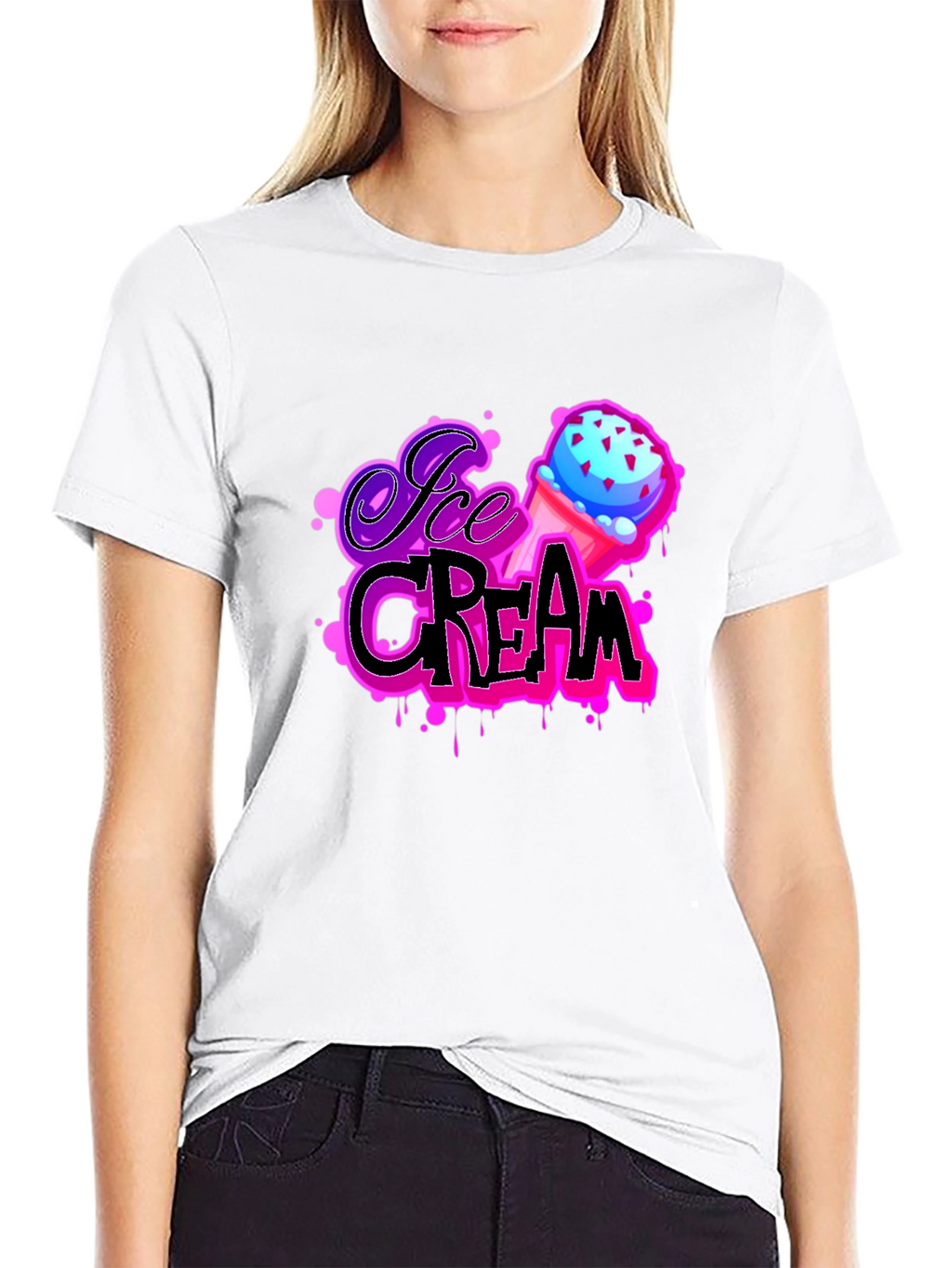 Ice Cream Graphic T-Shirt - Funky Design