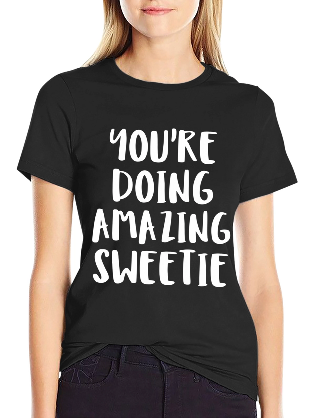 Amazing Sweetie Black Graphic Tee