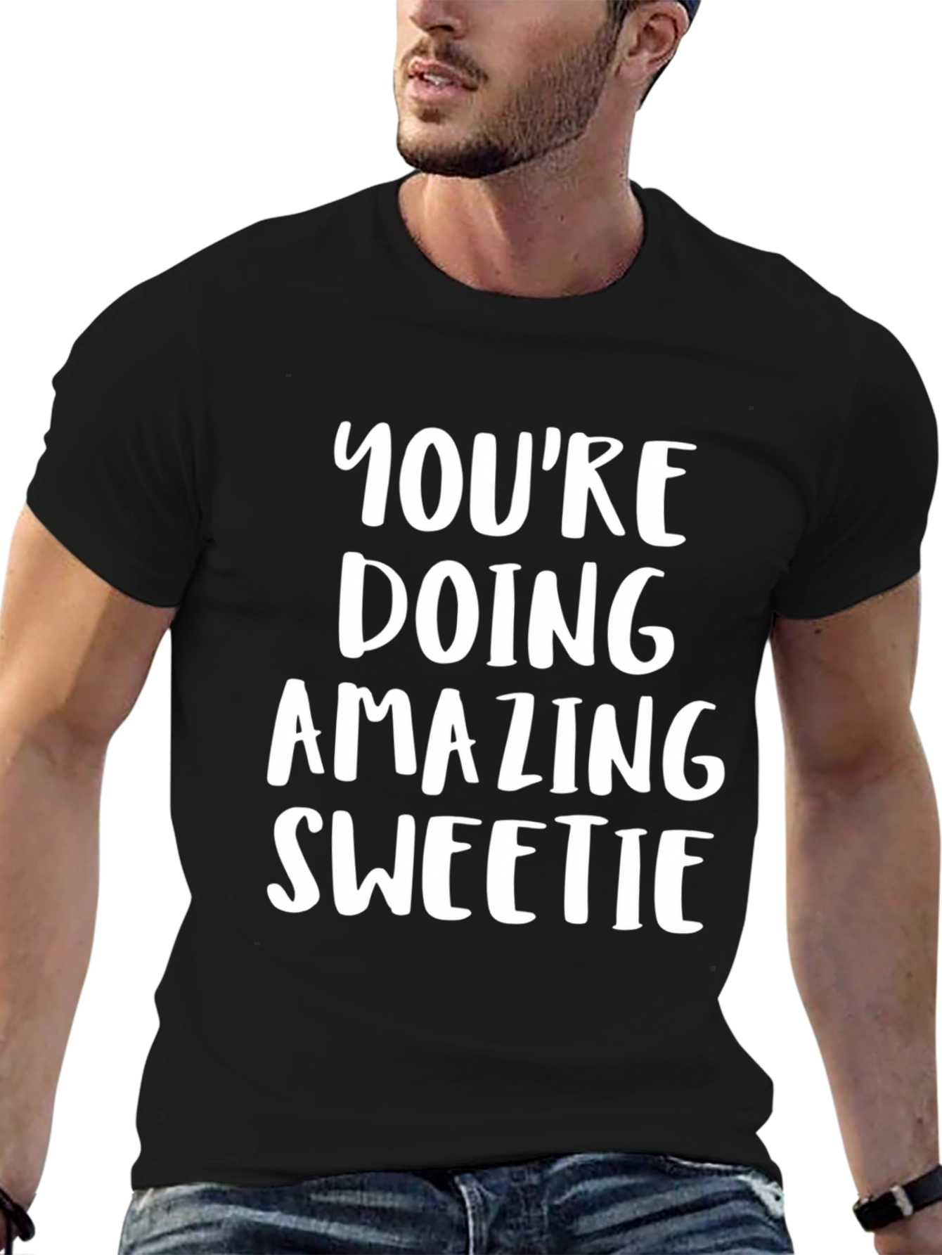 Amazing Sweetie Black Graphic Tee