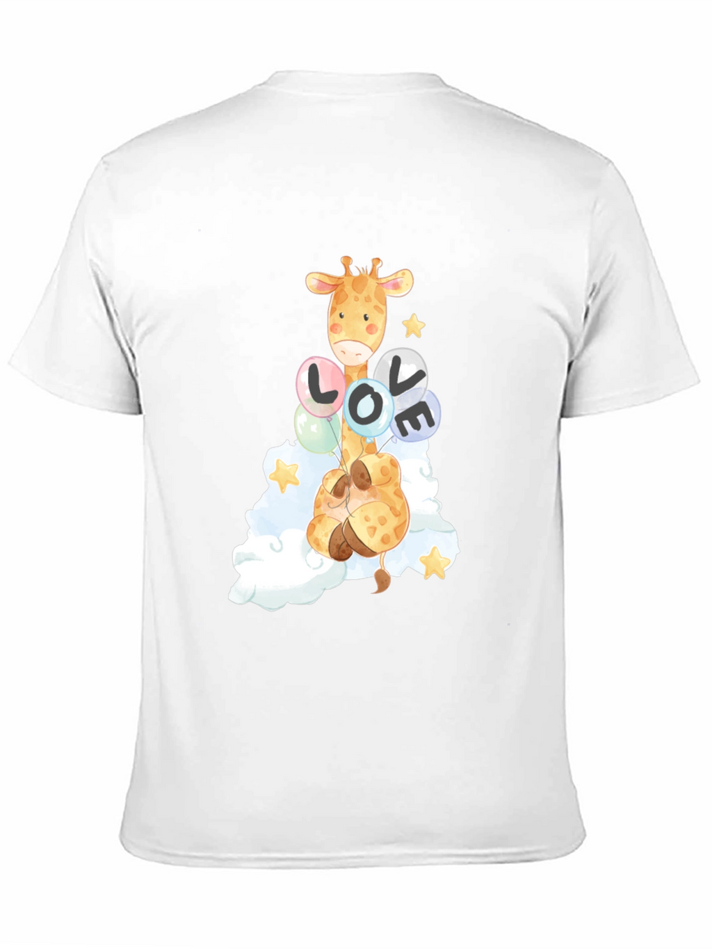 Giraffe Love Balloons Graphic Tee