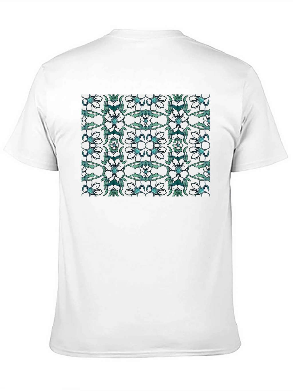 Floral Pattern Black T-Shirt