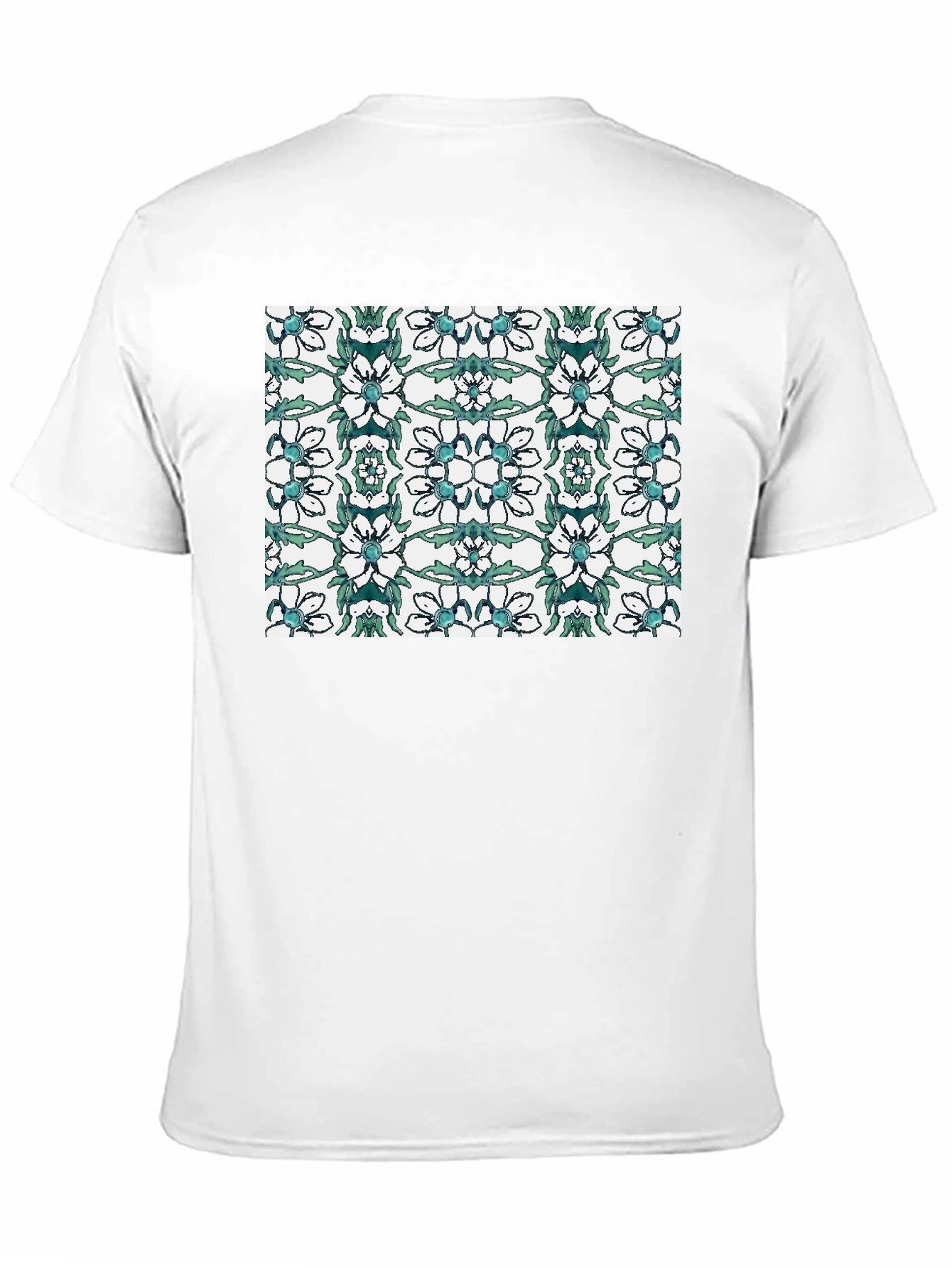 Floral Pattern Black T-Shirt