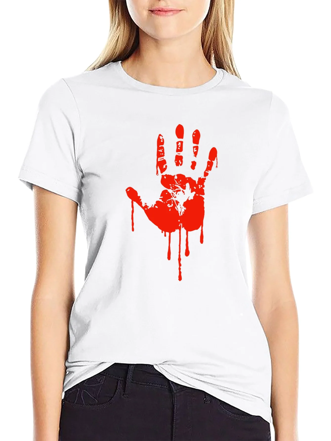Bloody Handprint Graphic T-Shirt