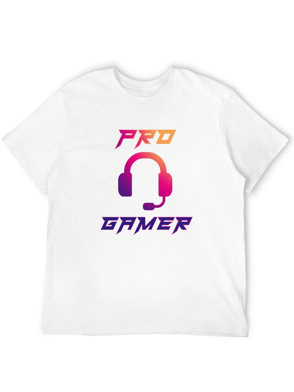 Pro Gamer Black T-Shirt with Headset Design