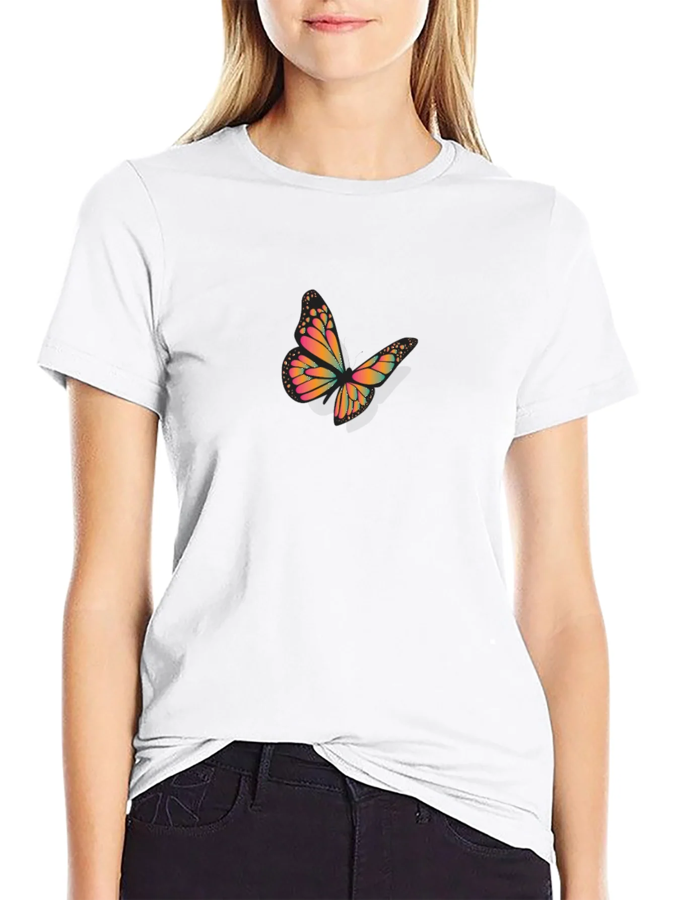 Butterfly Graphic Black T-Shirt