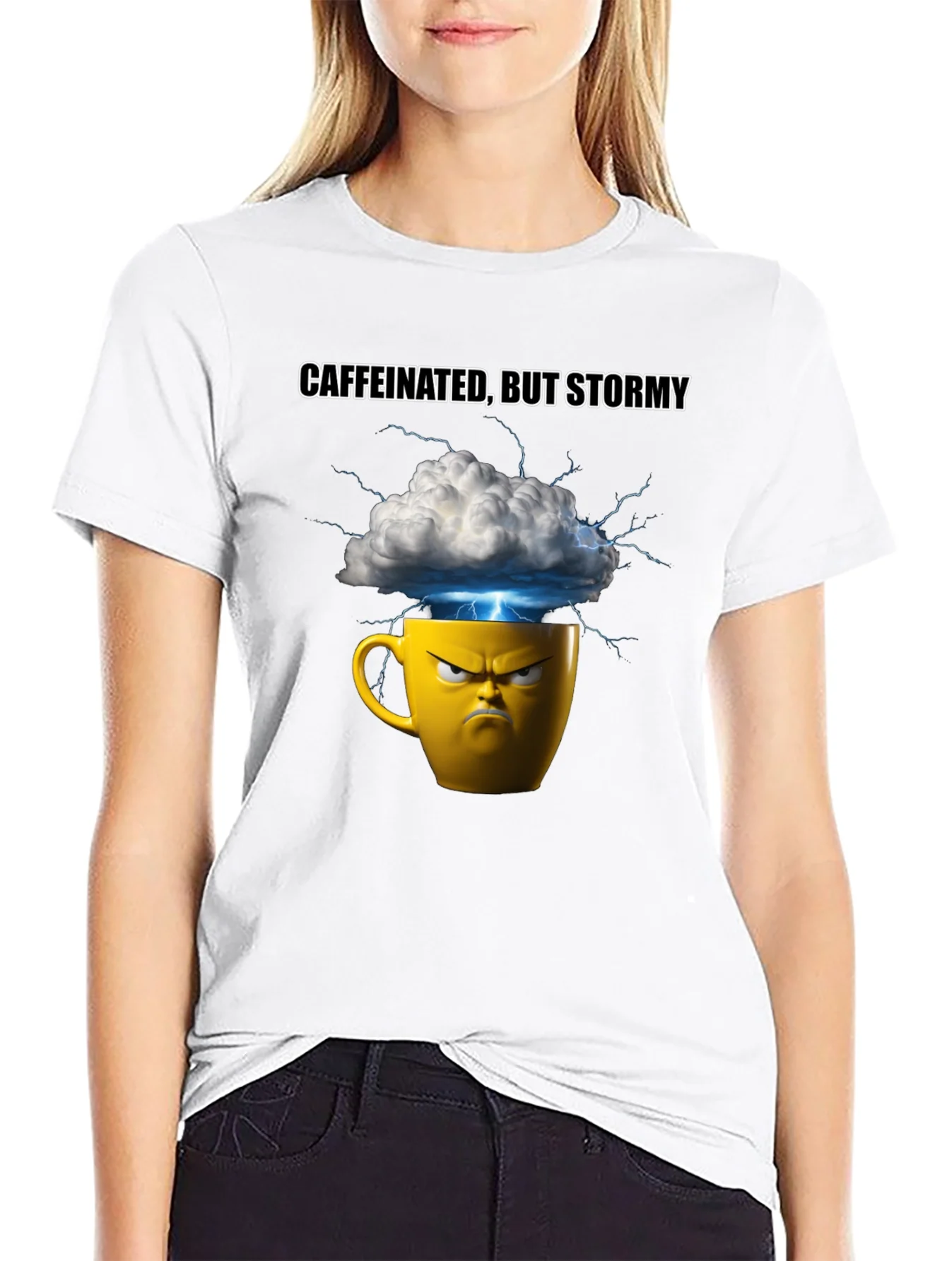 Caffeinated But Stormy Graphic T-Shirt