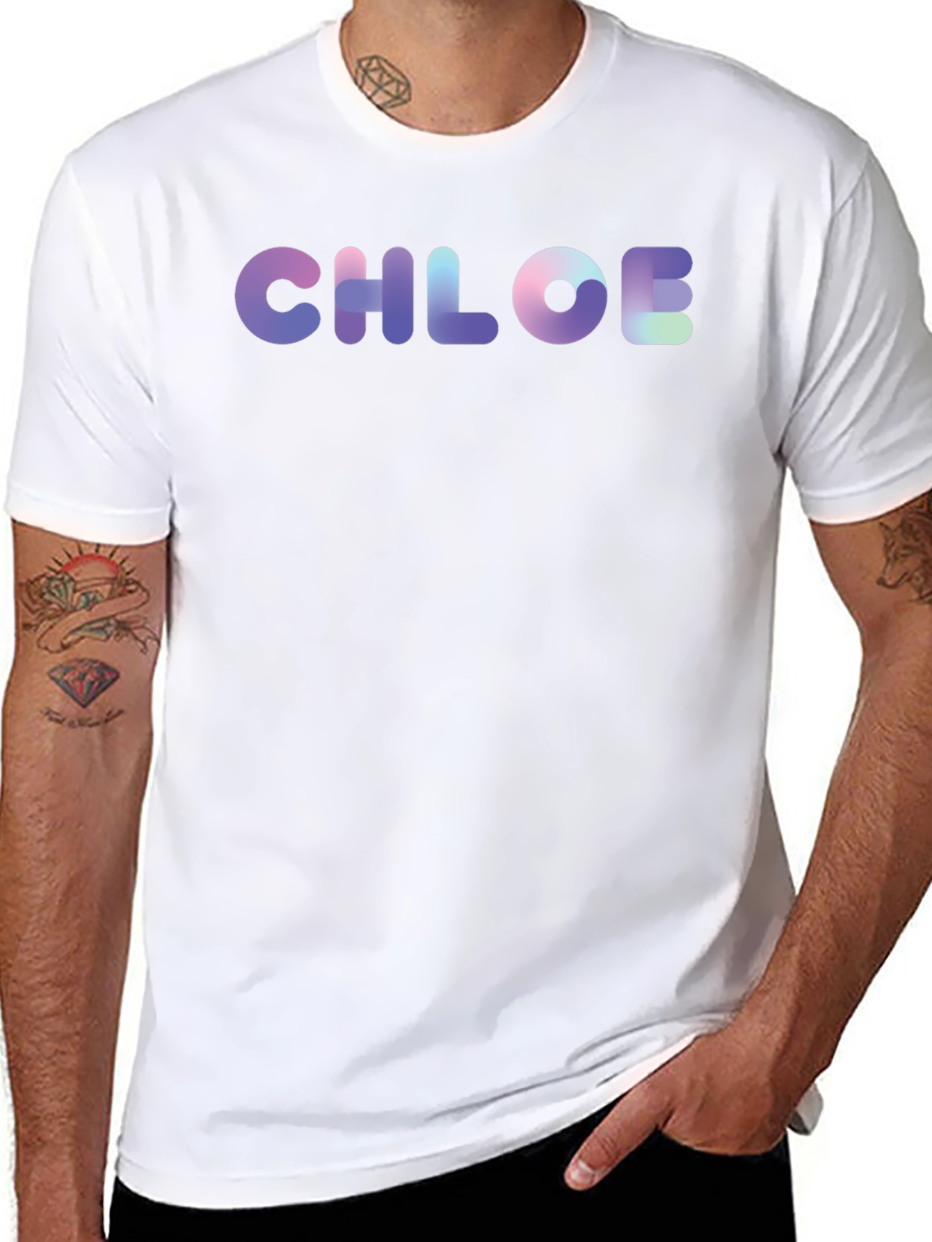Chloe Personalized Gradient T-Shirt - Trendy & Unique