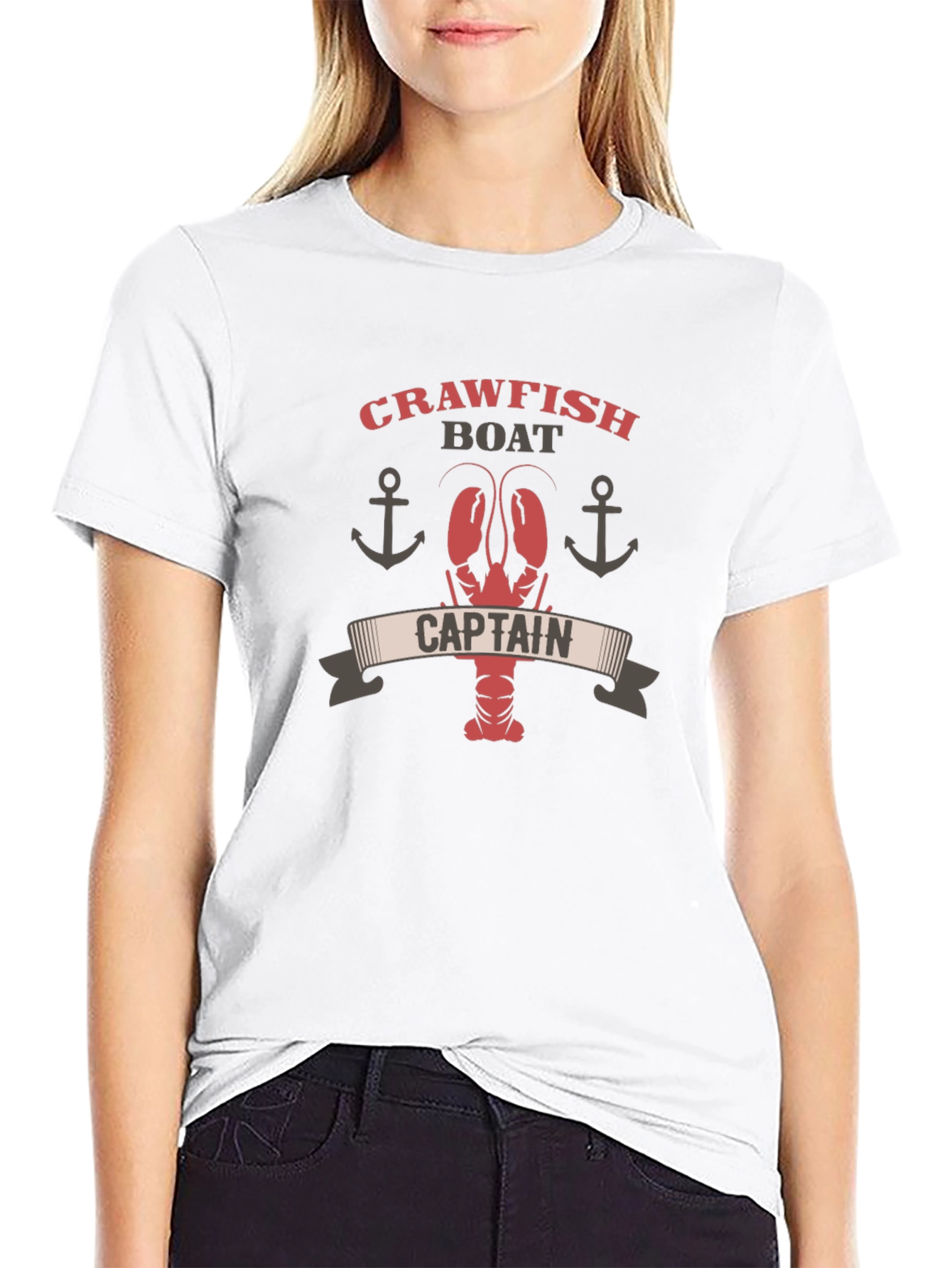 Crawfish Boat Captain Graphic T-Shirt