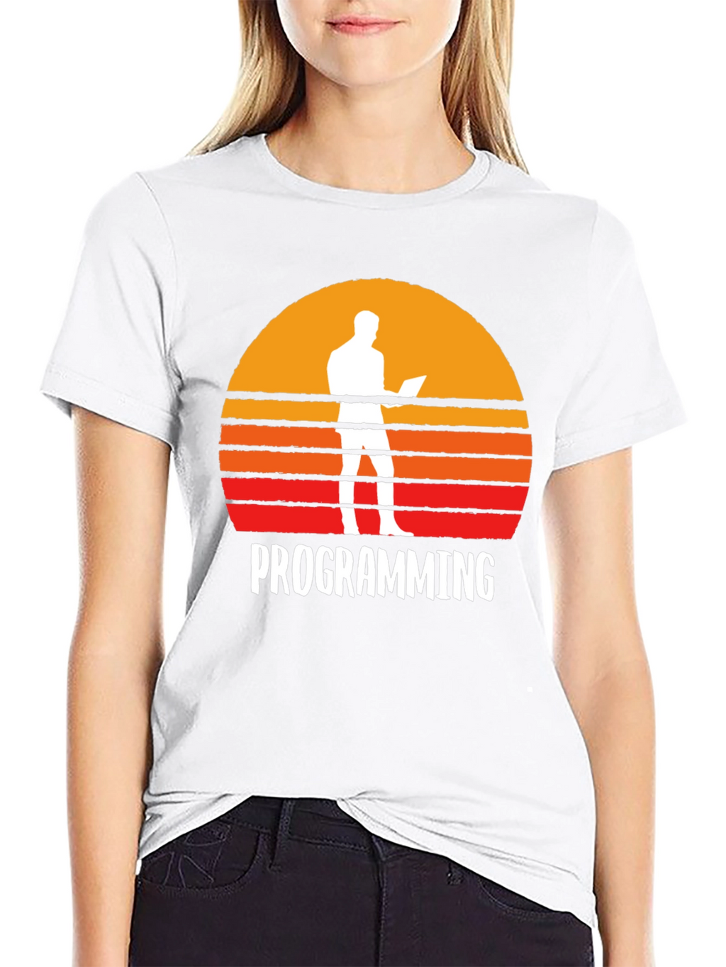 Programming Sunset Graphic T-Shirt - Coder Gift