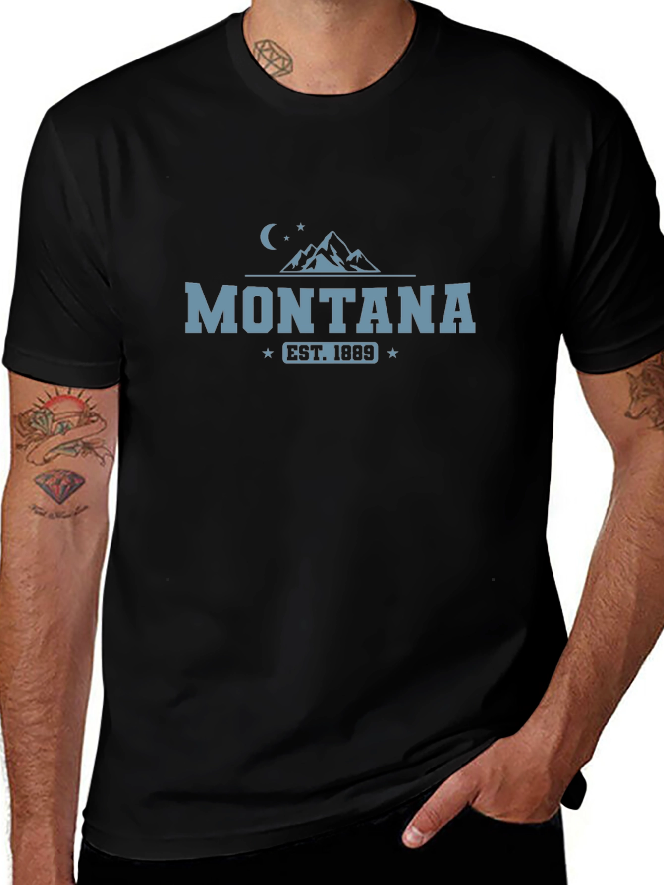 Montana Est. 1889 Graphic Tee - Mountain Design