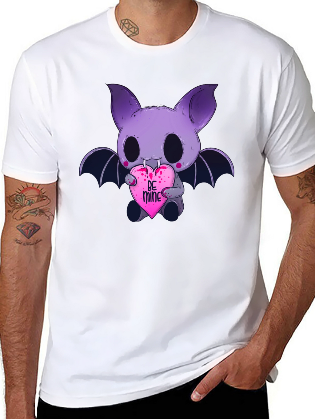 Cute Bat Be Mine Graphic T-Shirt
