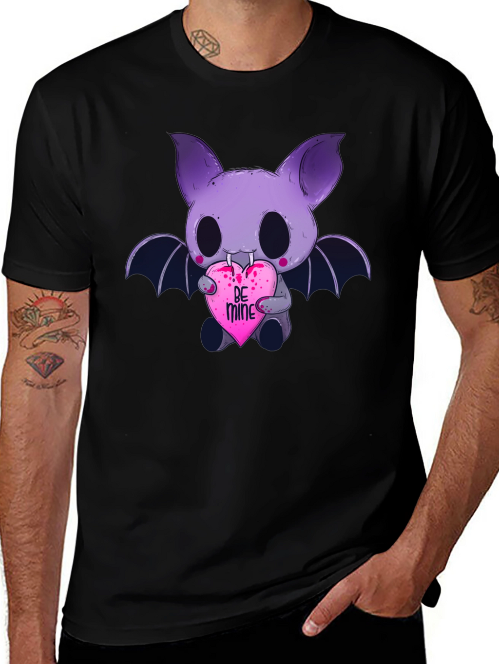 Cute Bat Be Mine Graphic T-Shirt