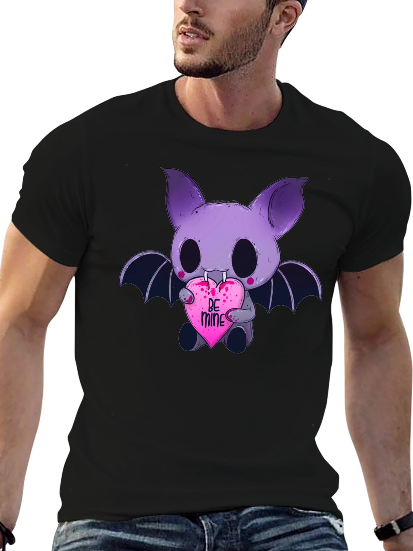 Cute Bat Be Mine Graphic T-Shirt