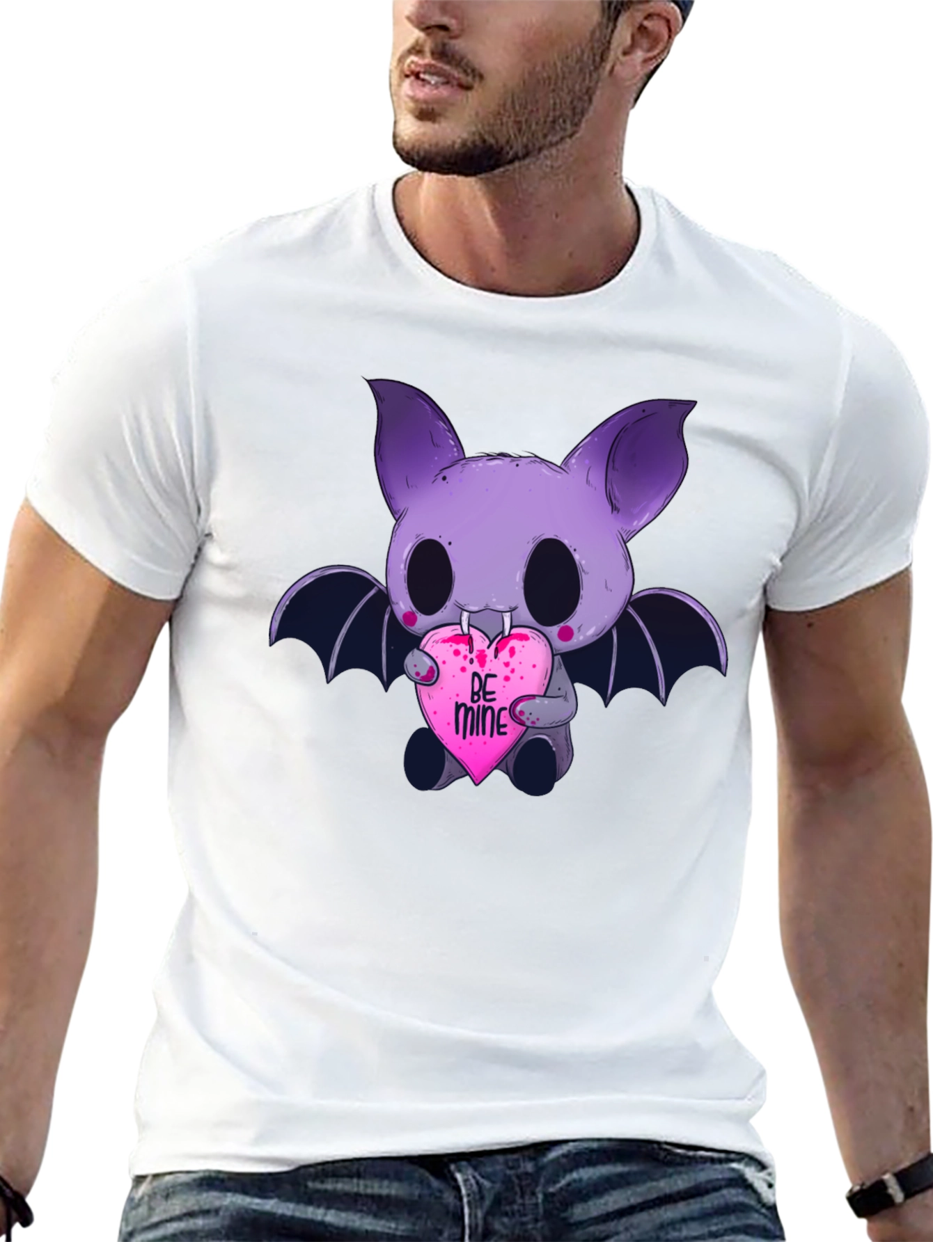 Cute Bat Be Mine Graphic T-Shirt