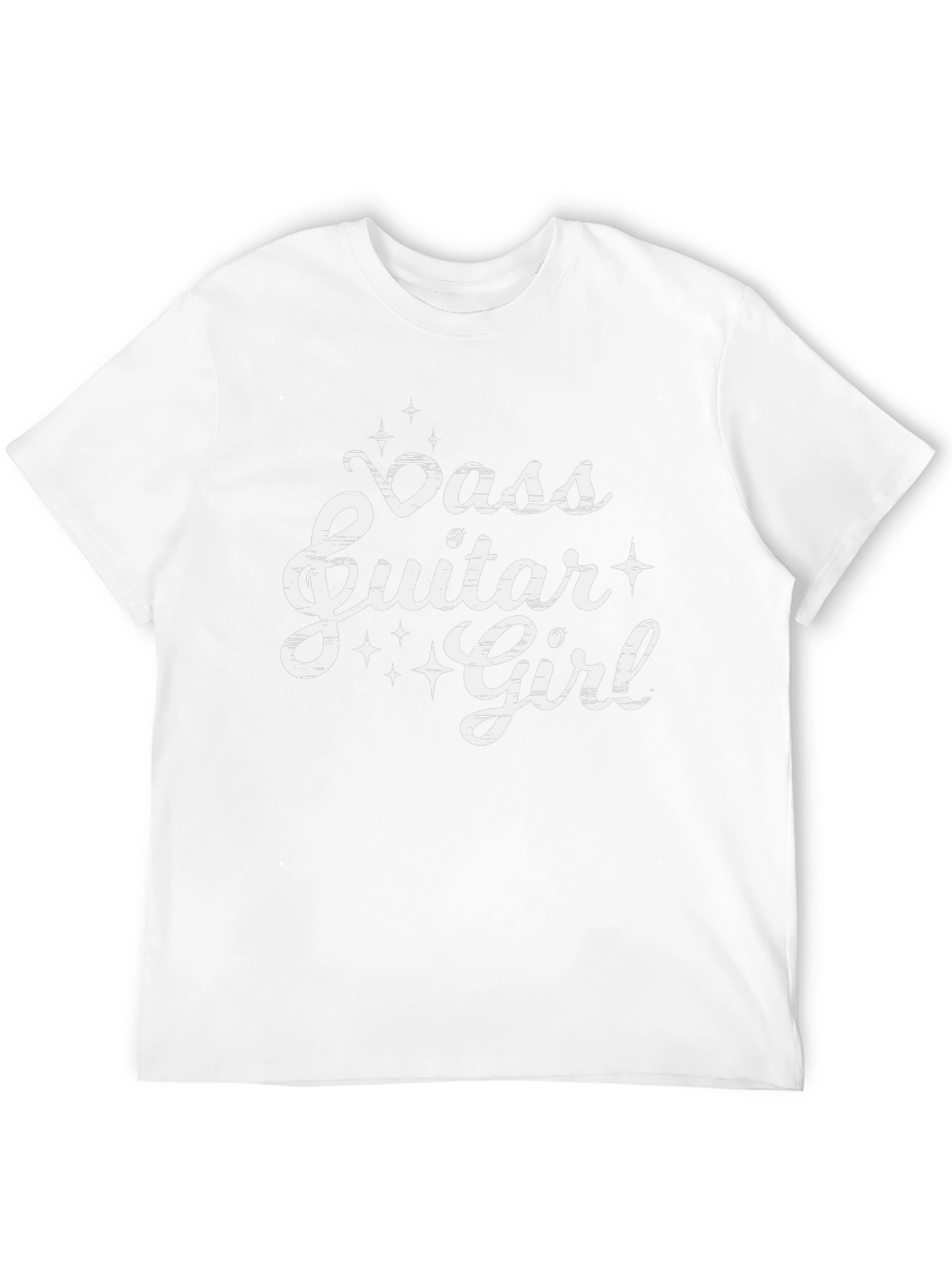 Bass Guitar Girl Black Tee - Music Lovers T-Shirt