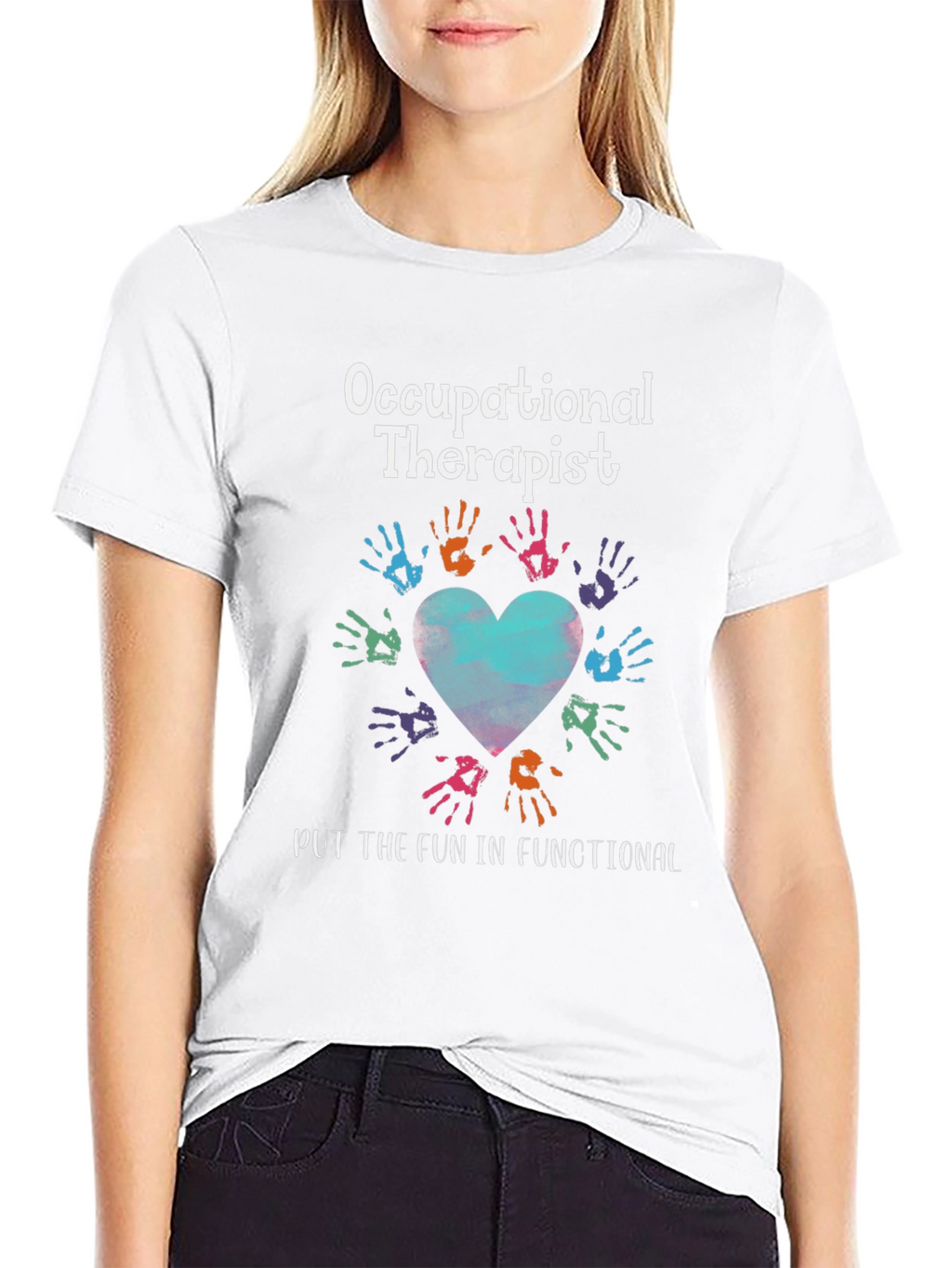 Occupational Therapist T-Shirt - Hand Heart Design