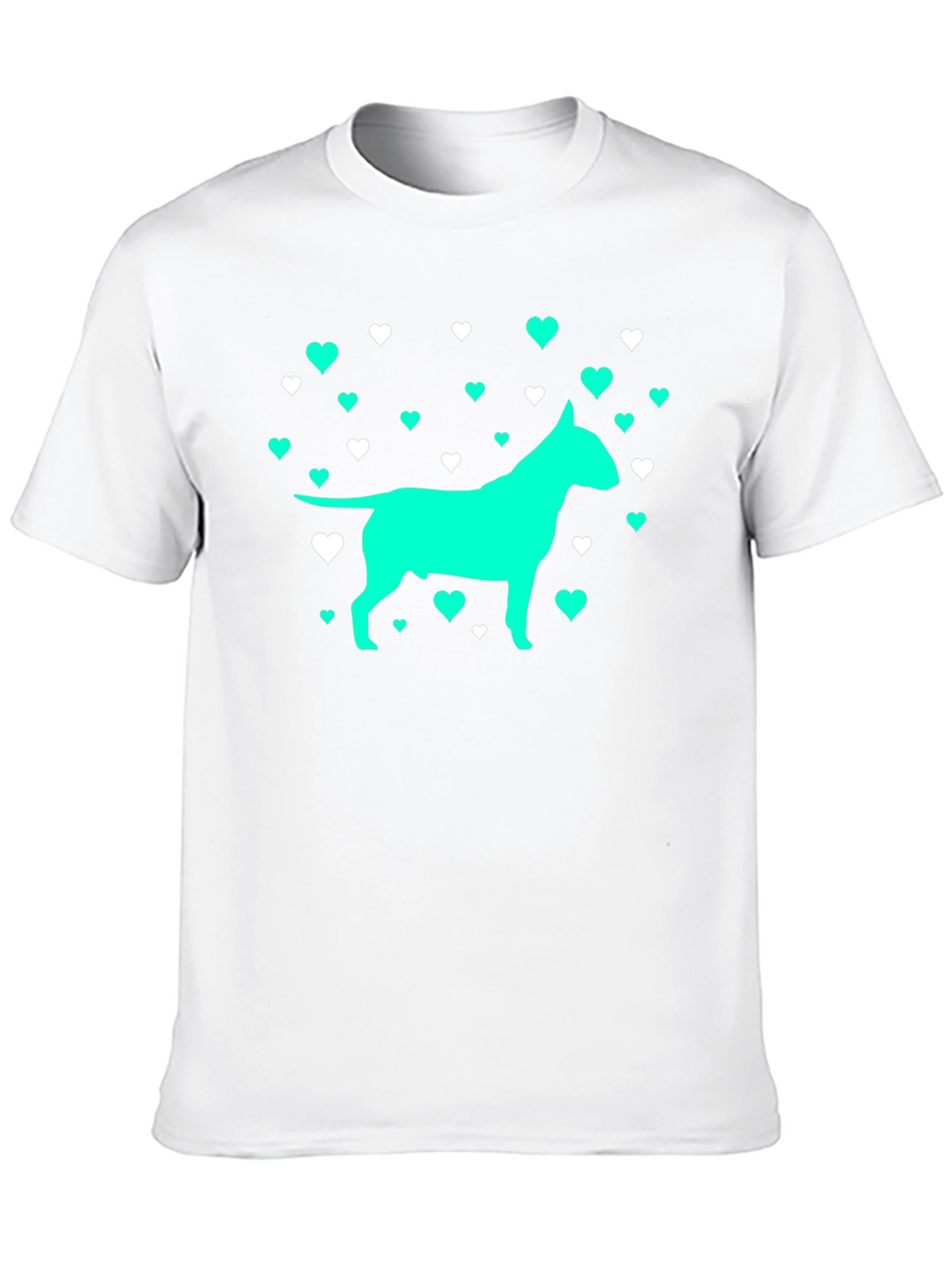 Dog Lover T-Shirt - Heart Bull Terrier Tee